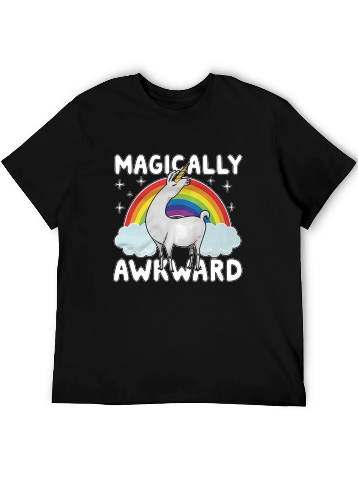 Magically Awkward Unicorn Llama Graphic Tee