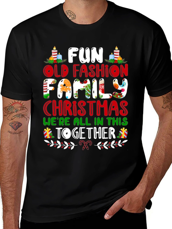 Fun Old Fashion Family Christmas T-Shirt
