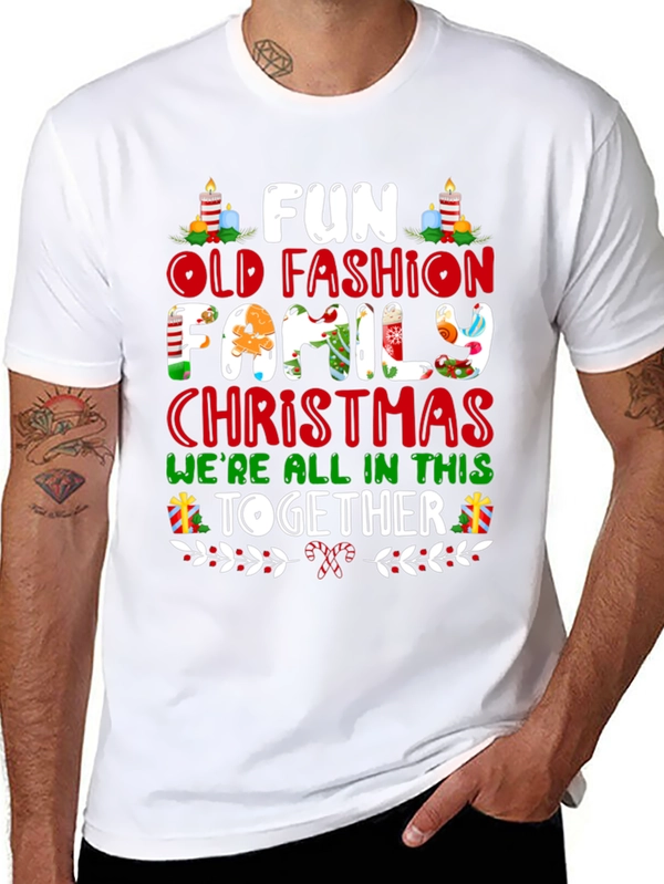 Fun Old Fashion Family Christmas T-Shirt