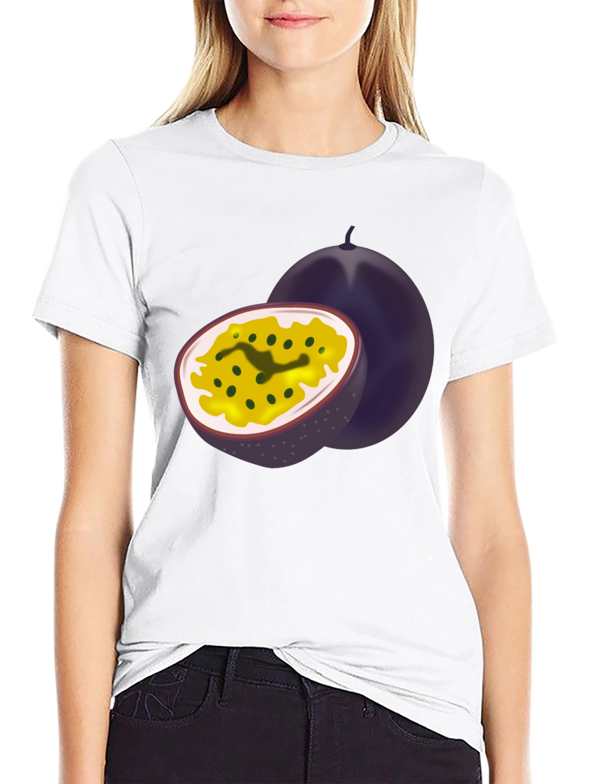 Passion Fruit Graphic Black Tee