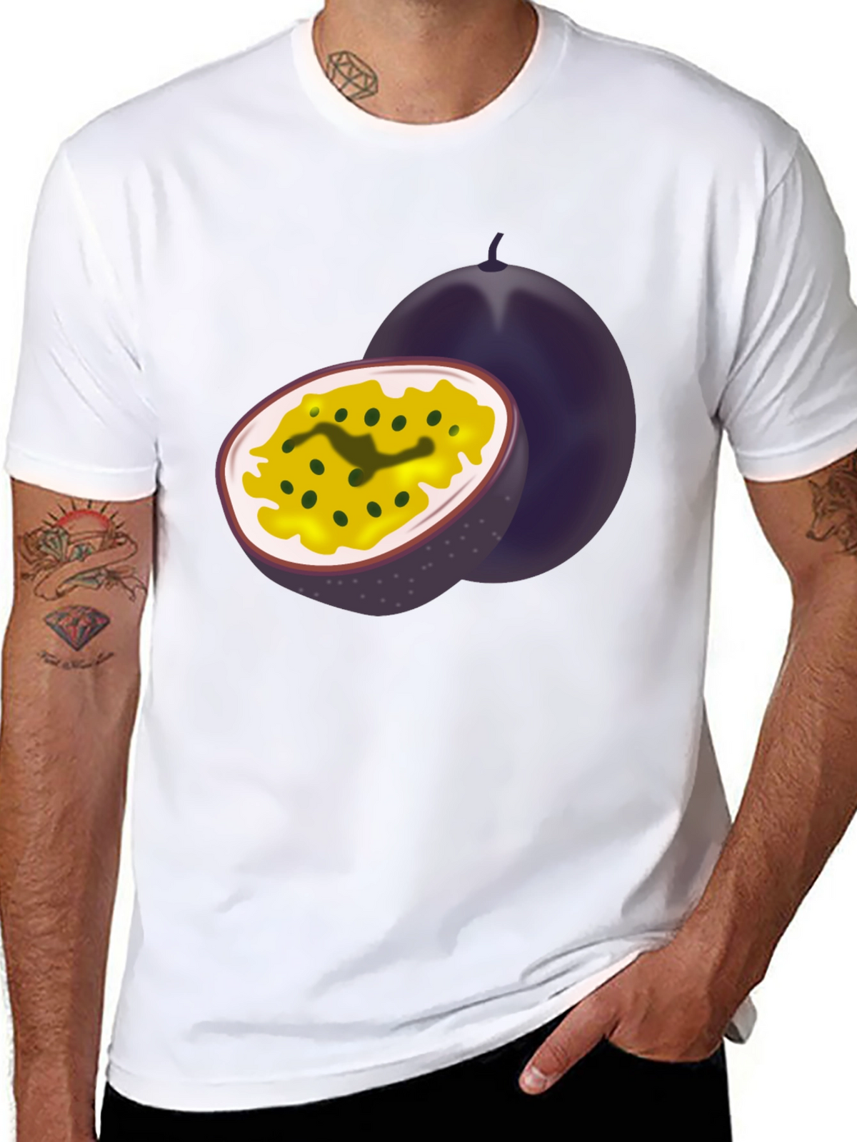 Passion Fruit Graphic Black Tee