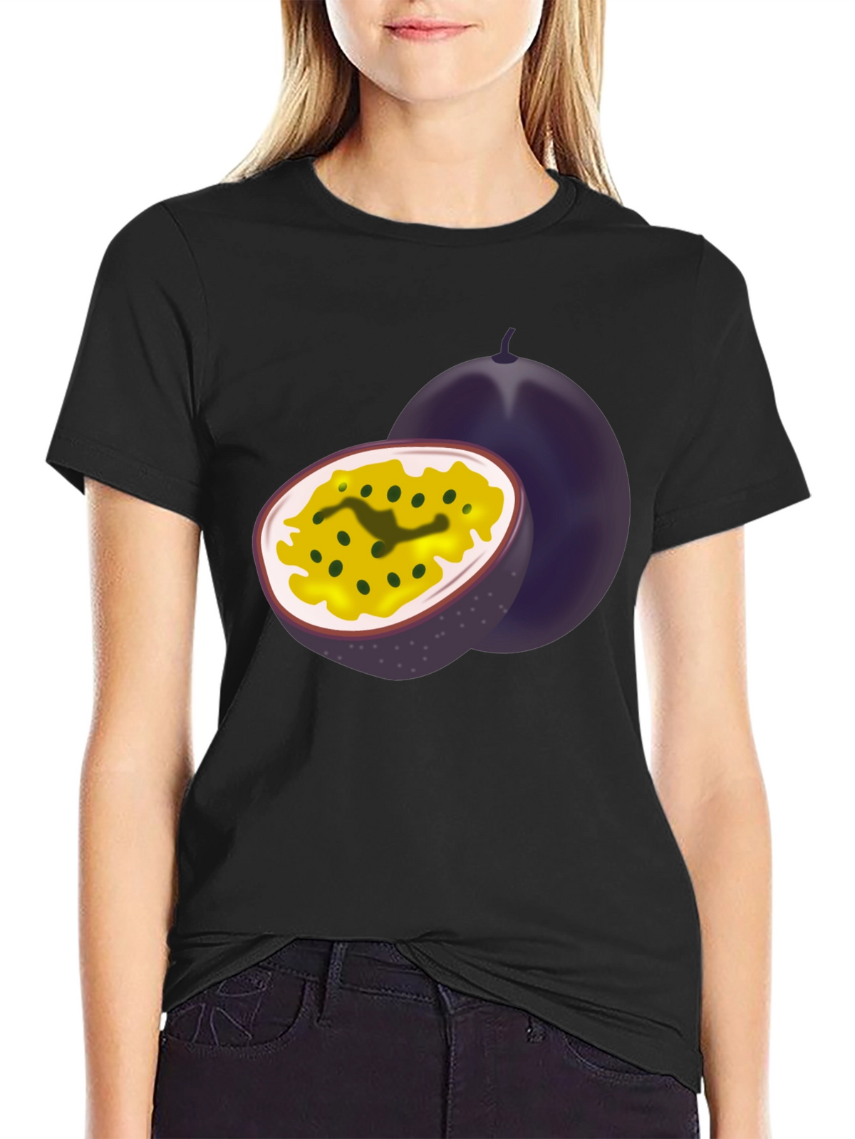 Passion Fruit Graphic Black Tee