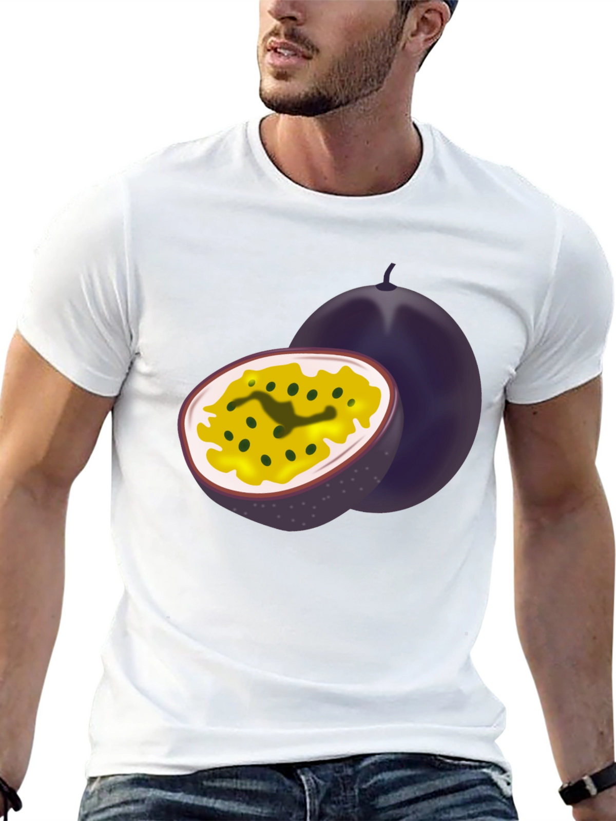 Passion Fruit Graphic Black Tee