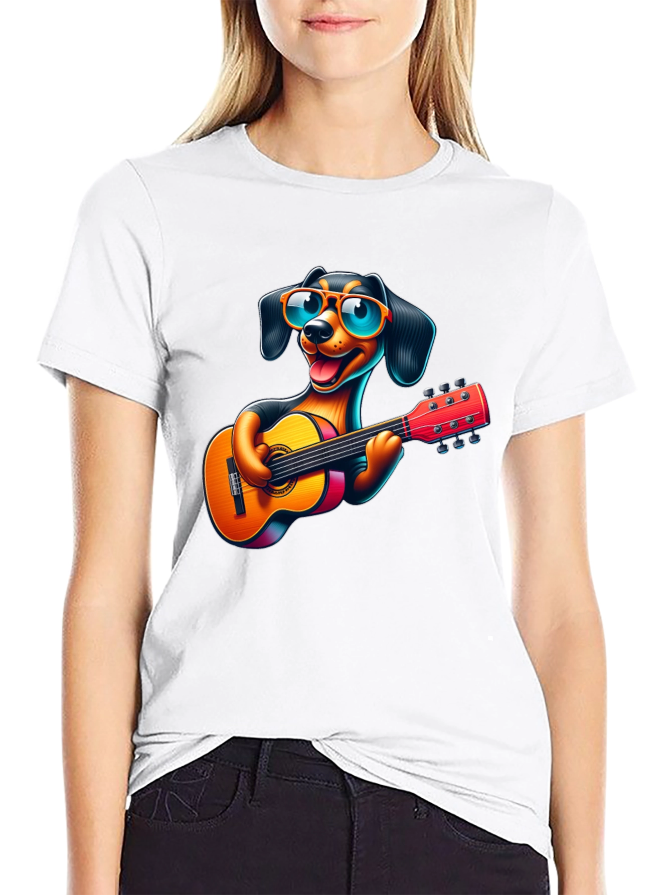 Cool Dog Guitarist T-Shirt