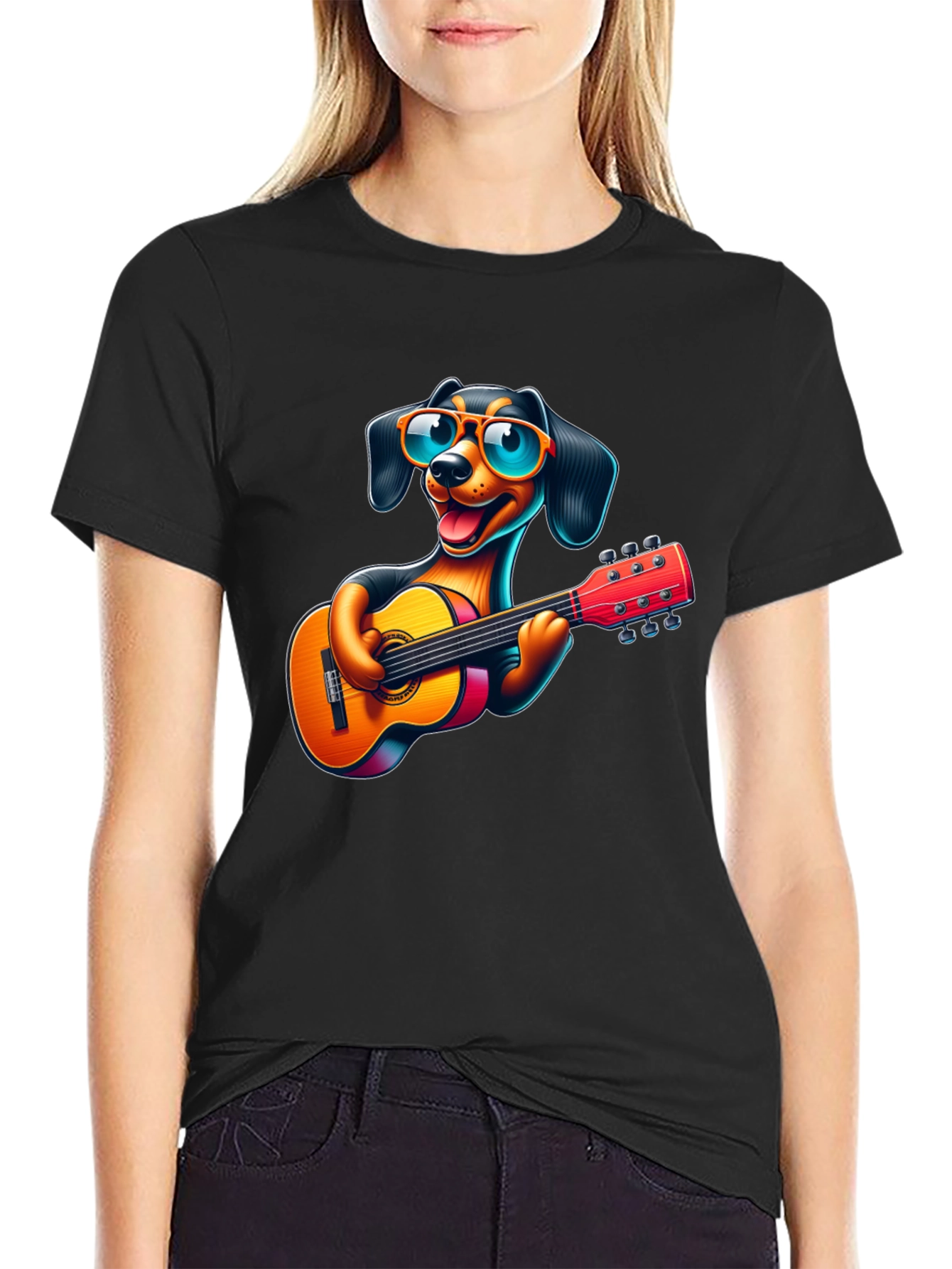 Cool Dog Guitarist T-Shirt