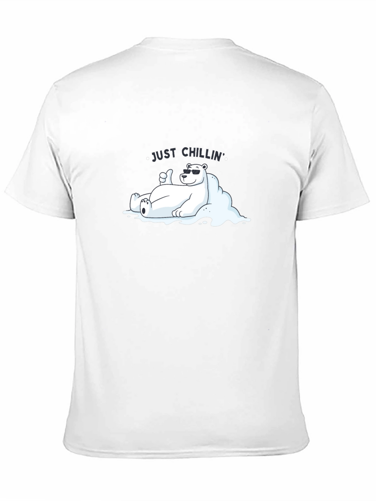 Just Chillin Polar Bear Graphic Tee - Black