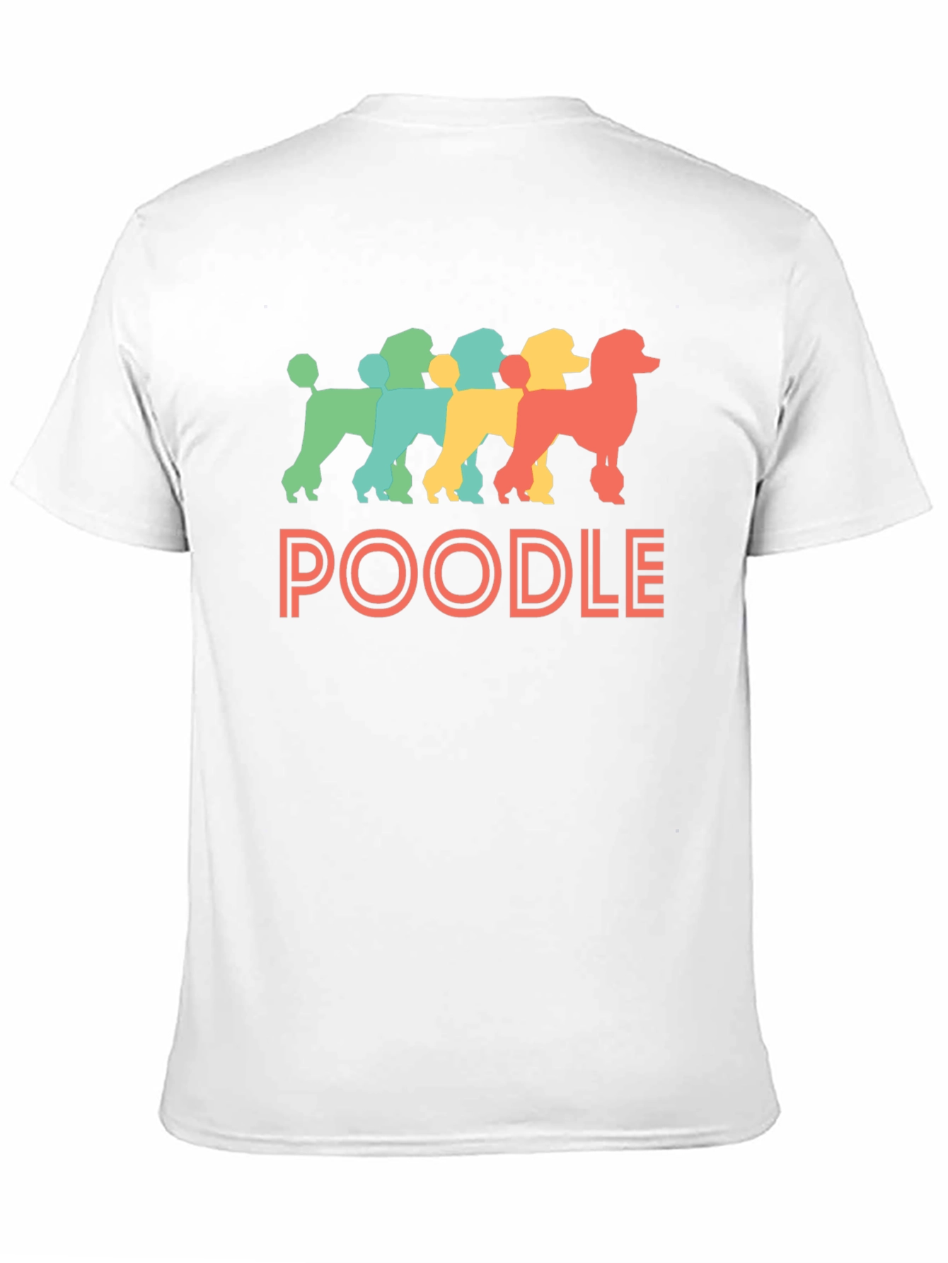 Retro Poodle Graphic Tee - Black Cotton T-Shirt