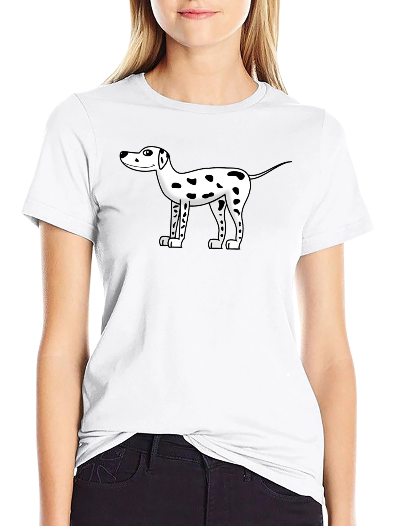 Dog Cartoon Black T-Shirt