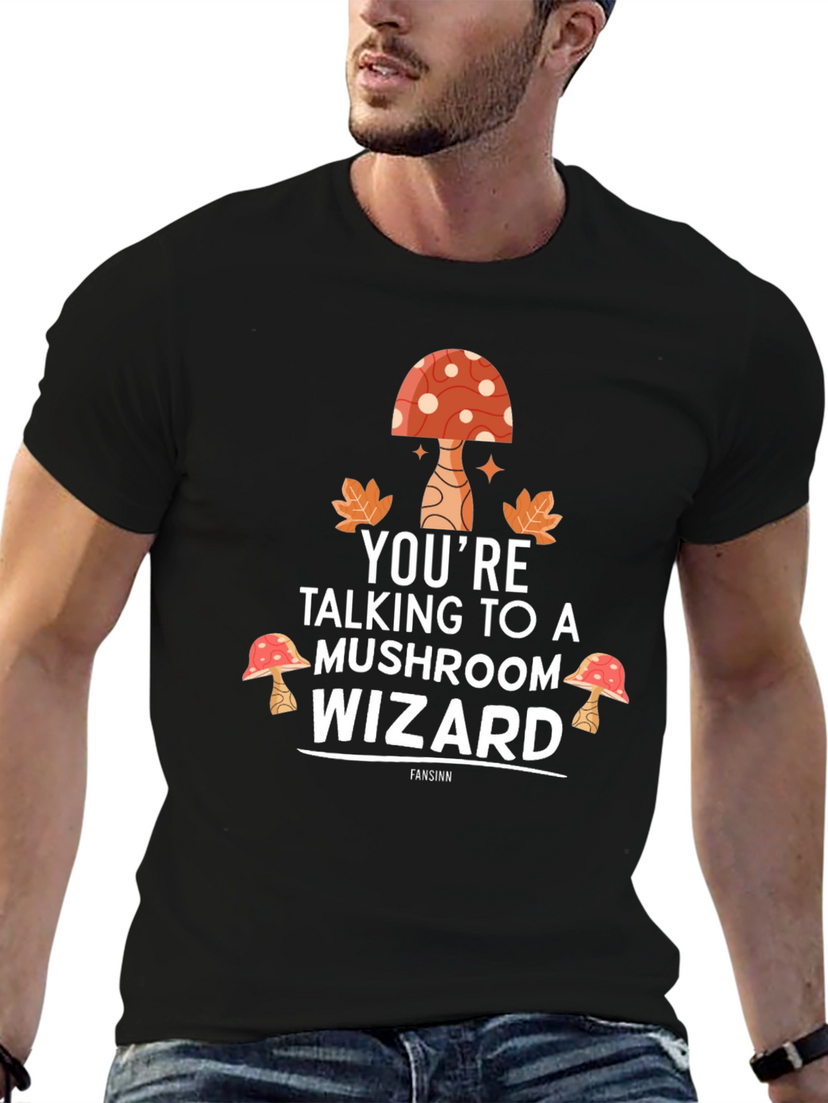 Mushroom Wizard Graphic T-Shirt - Unisex Cotton Tee