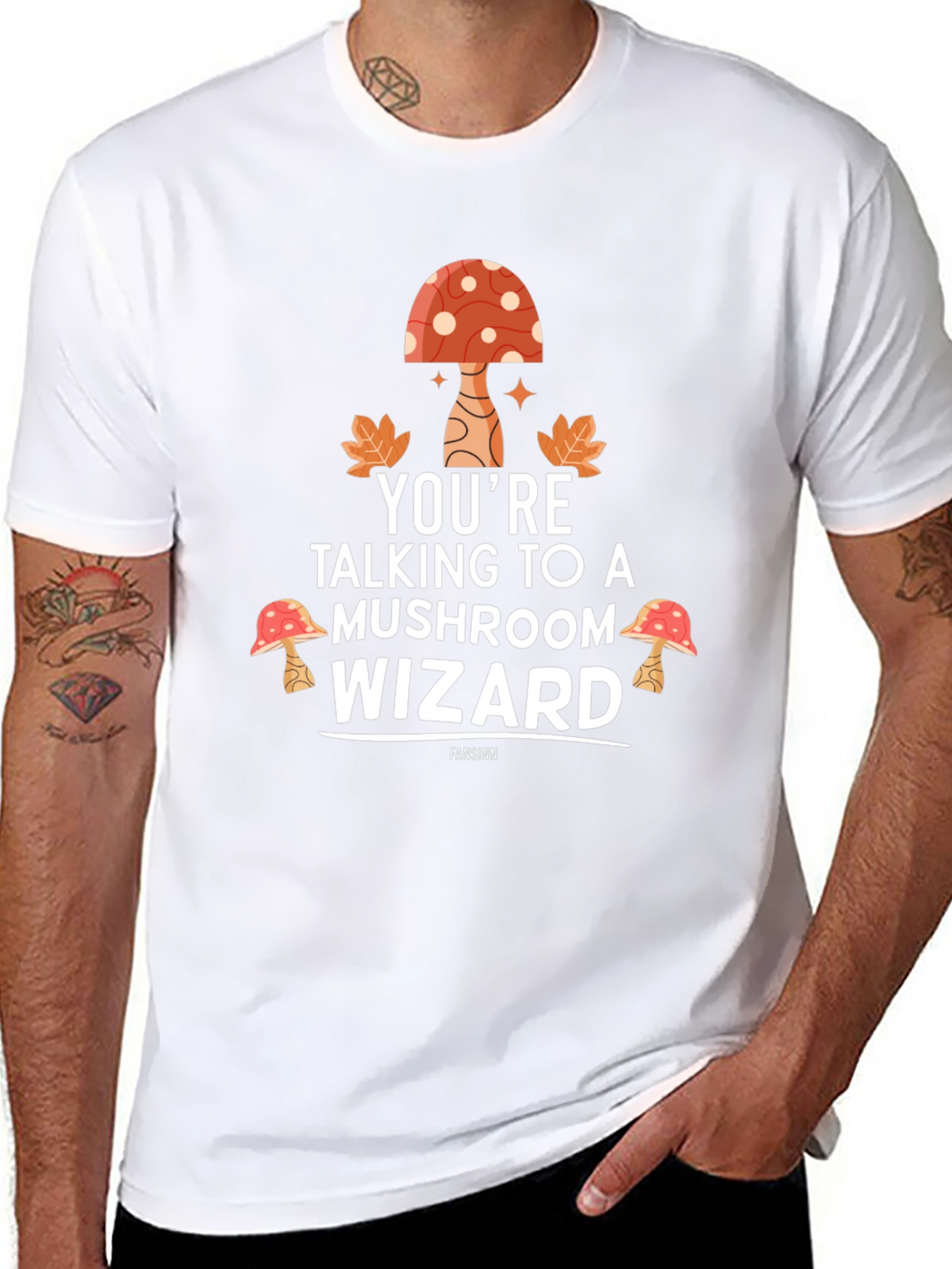 Mushroom Wizard Graphic T-Shirt - Unisex Cotton Tee