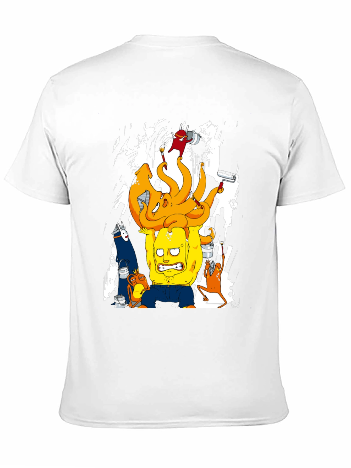 Cartoon Character Graphic Print Black T-Shirt