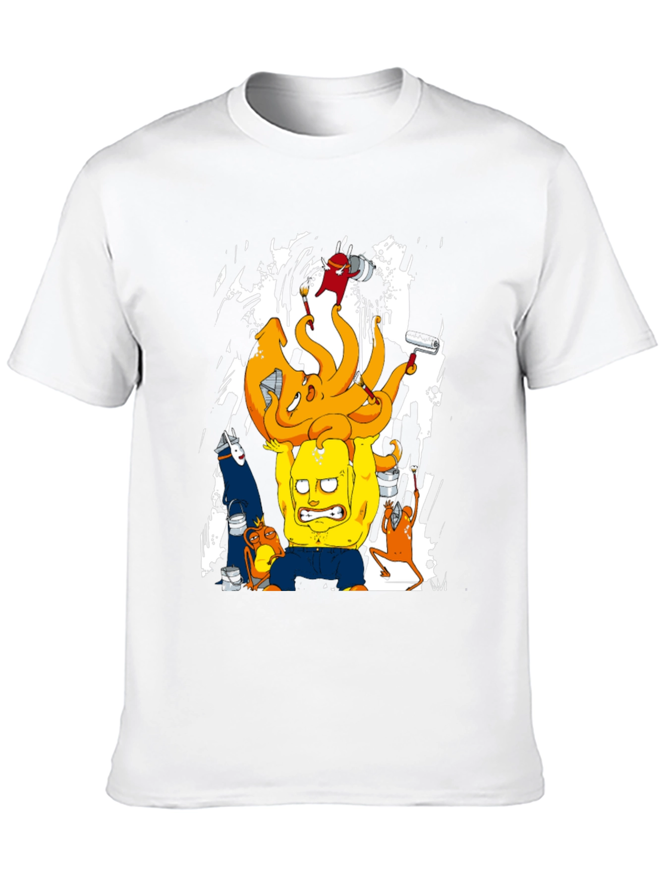 Cartoon Character Graphic Print Black T-Shirt