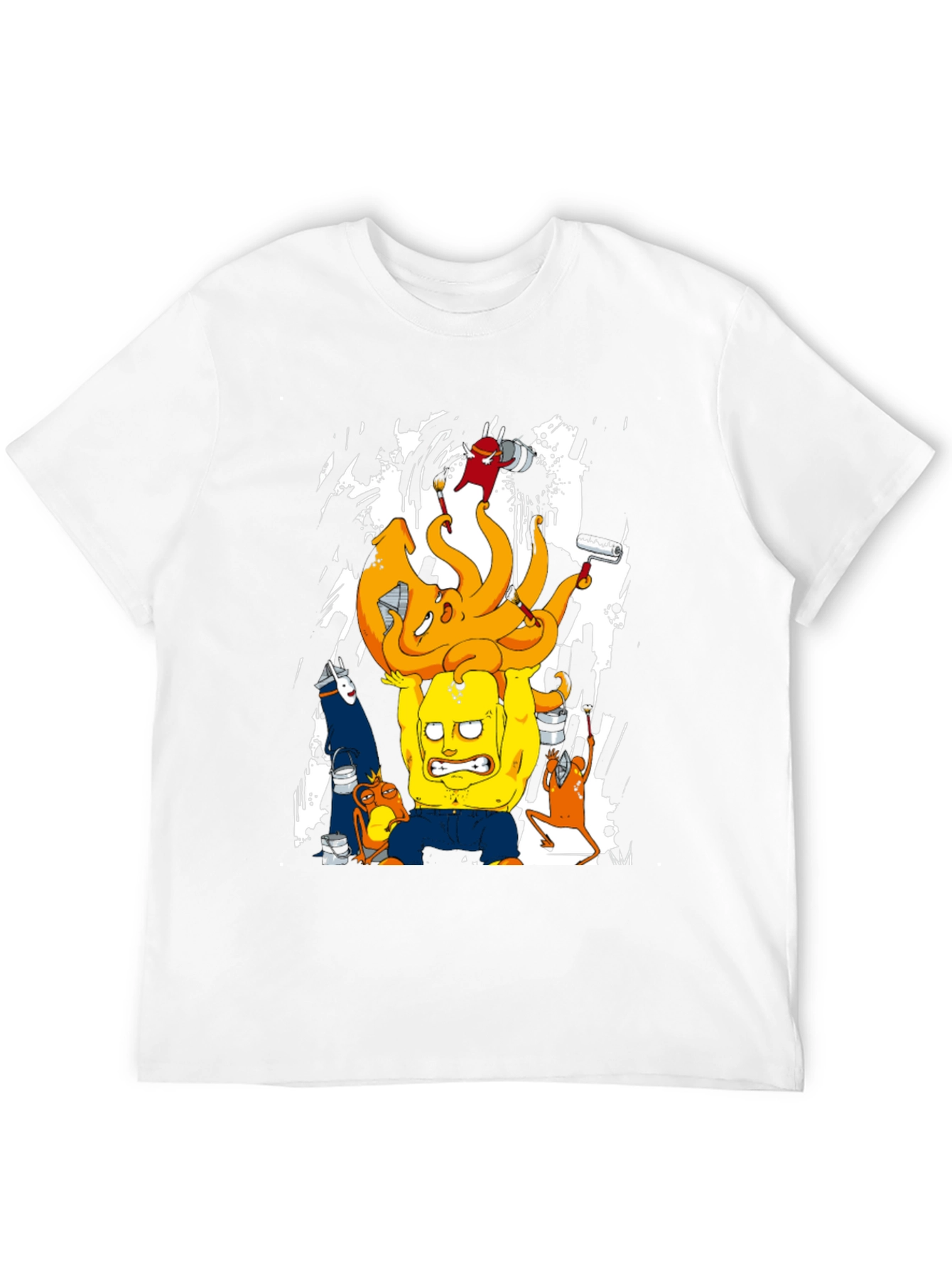 Cartoon Character Graphic Print Black T-Shirt