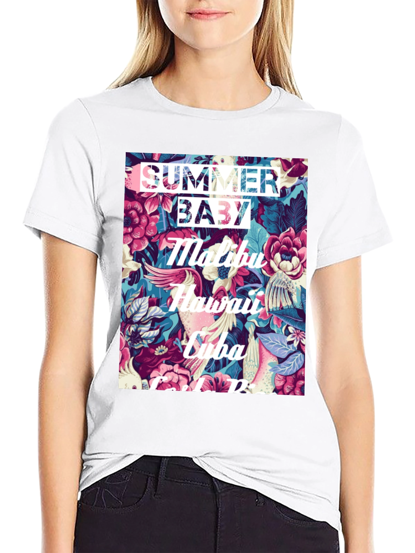Summer Baby Floral Graphic T-Shirt