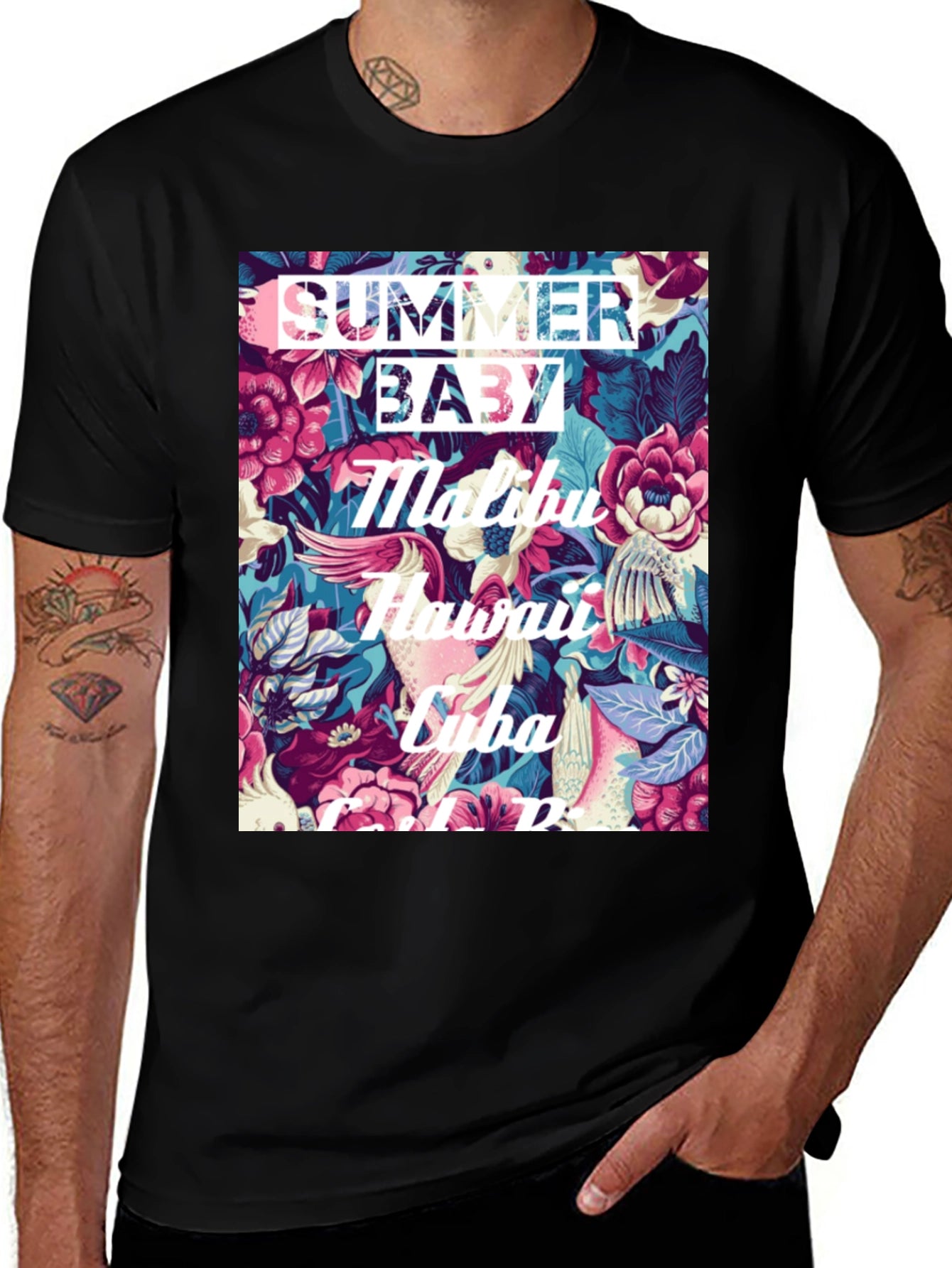 Summer Baby Floral Graphic T-Shirt