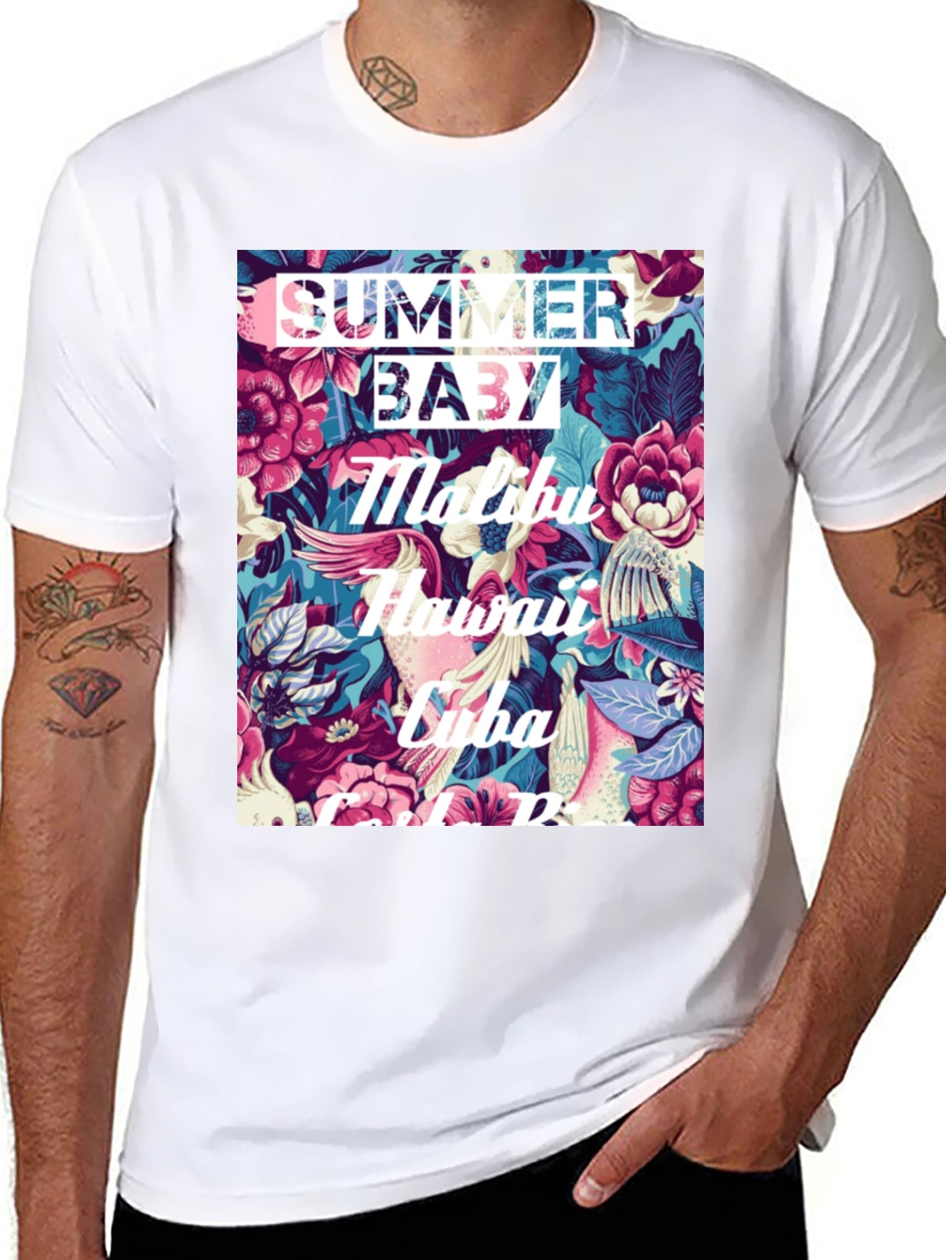 Summer Baby Floral Graphic T-Shirt