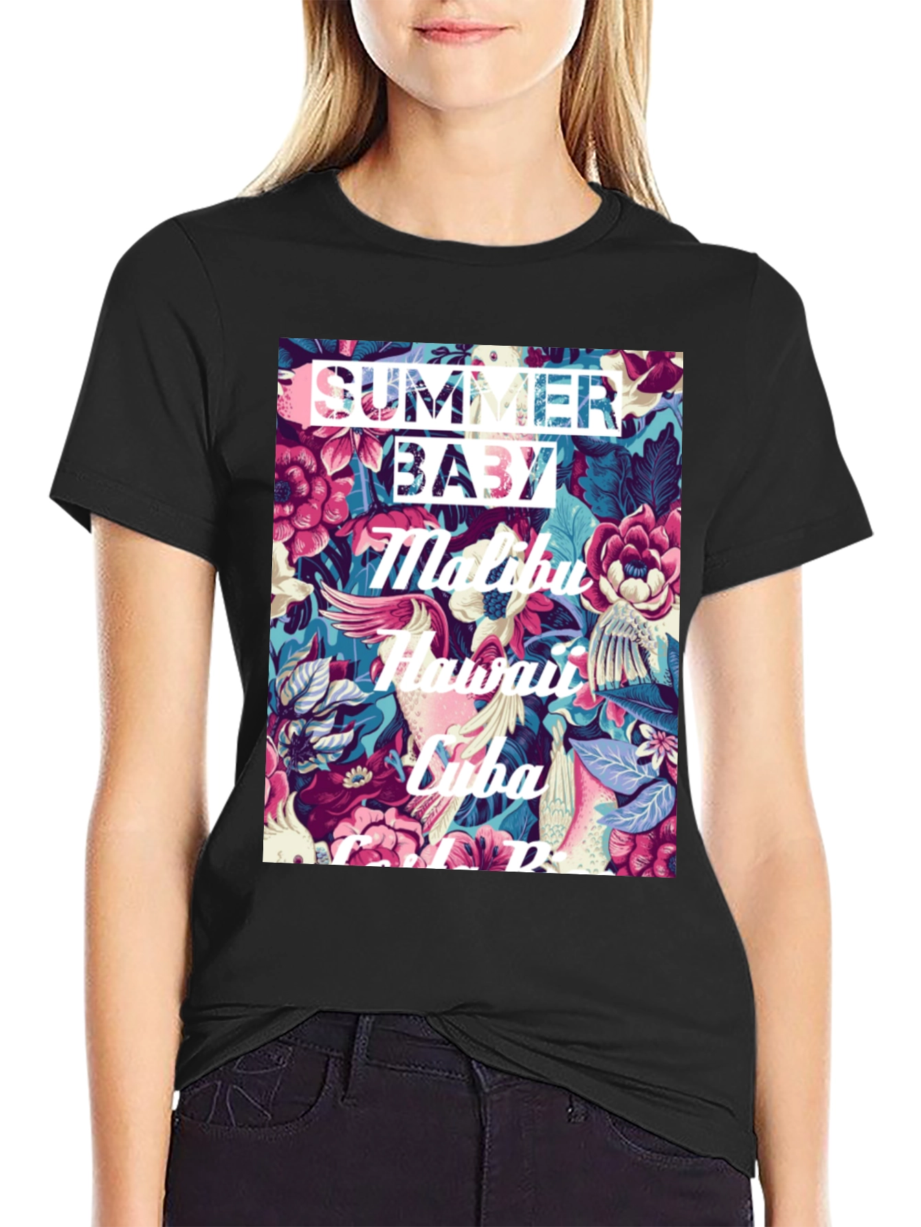 Summer Baby Floral Graphic T-Shirt