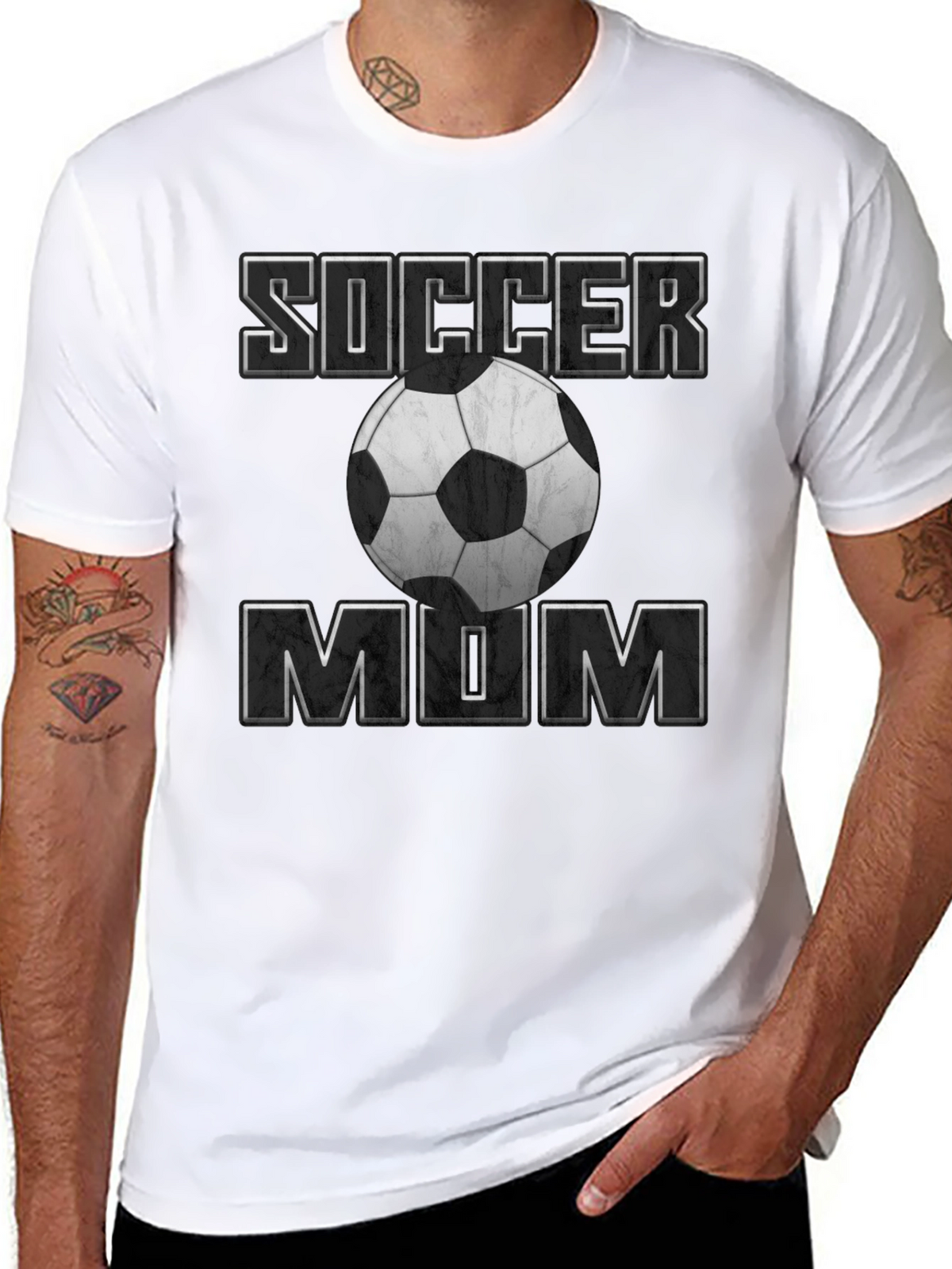Soccer Mum T-Shirt - Black Cotton Tee