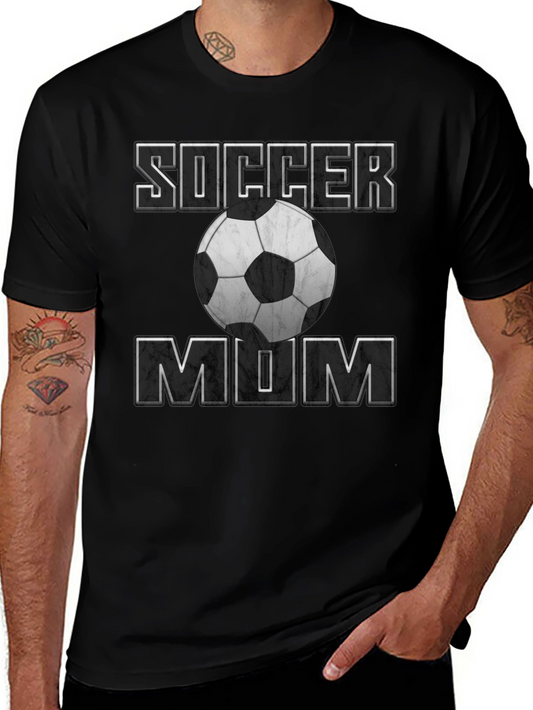 Soccer Mum T-Shirt - Black Cotton Tee