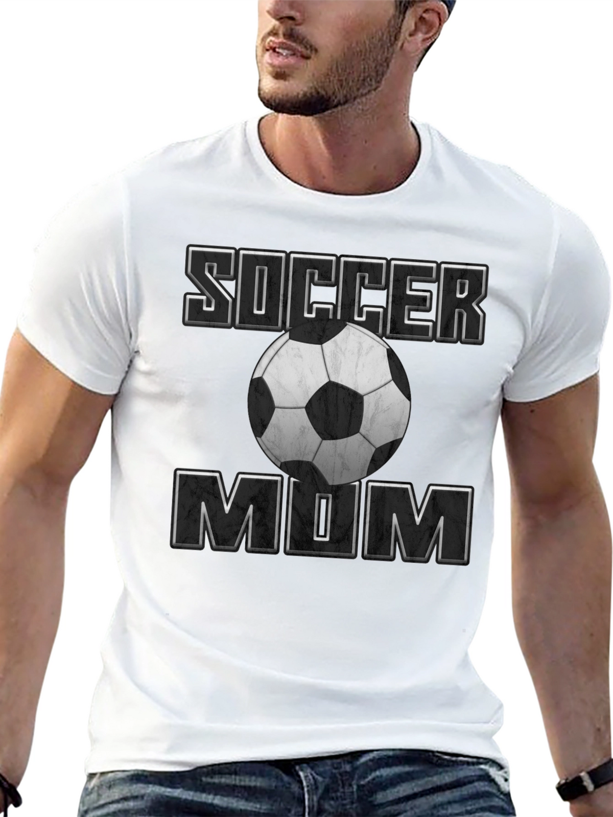 Soccer Mum T-Shirt - Black Cotton Tee