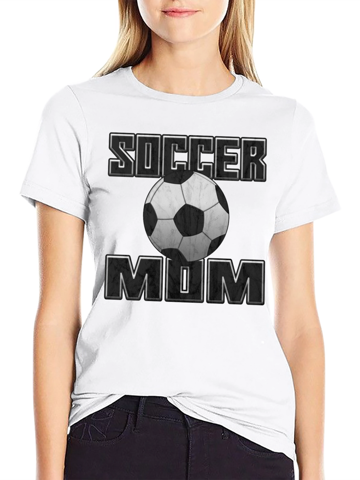 Soccer Mum T-Shirt - Black Cotton Tee