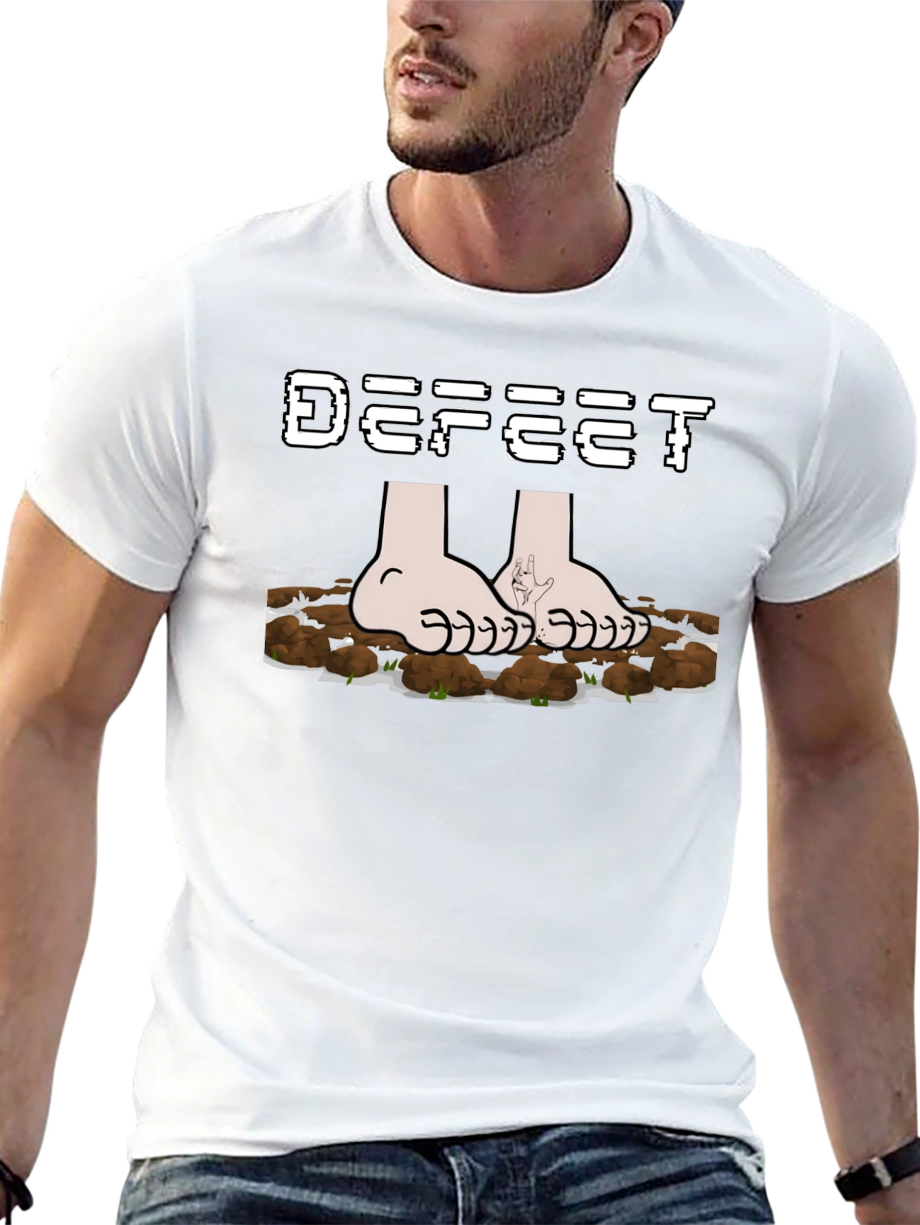 Defeet Funny Graphic Novelty T-Shirt
