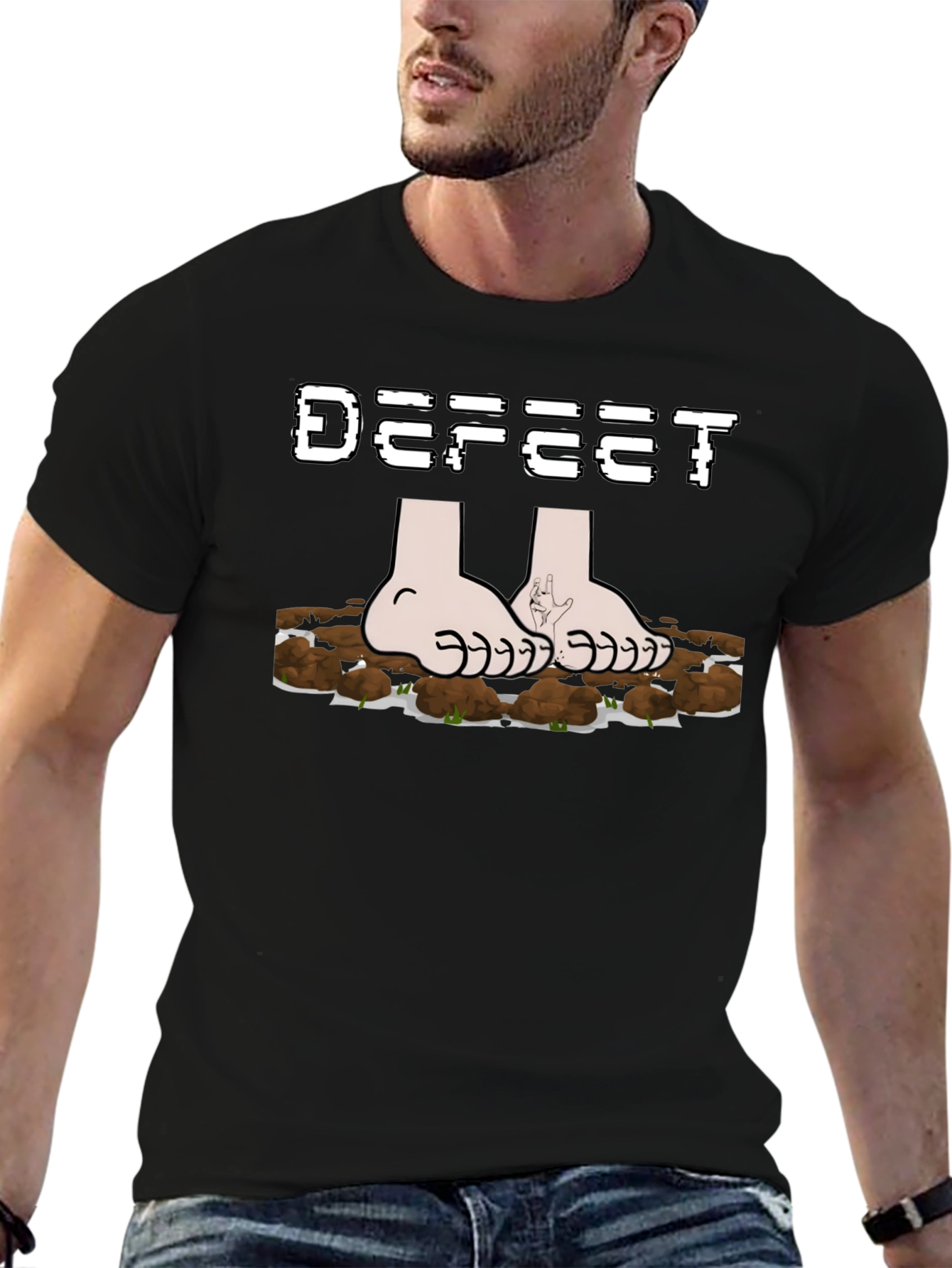 Defeet Funny Graphic Novelty T-Shirt