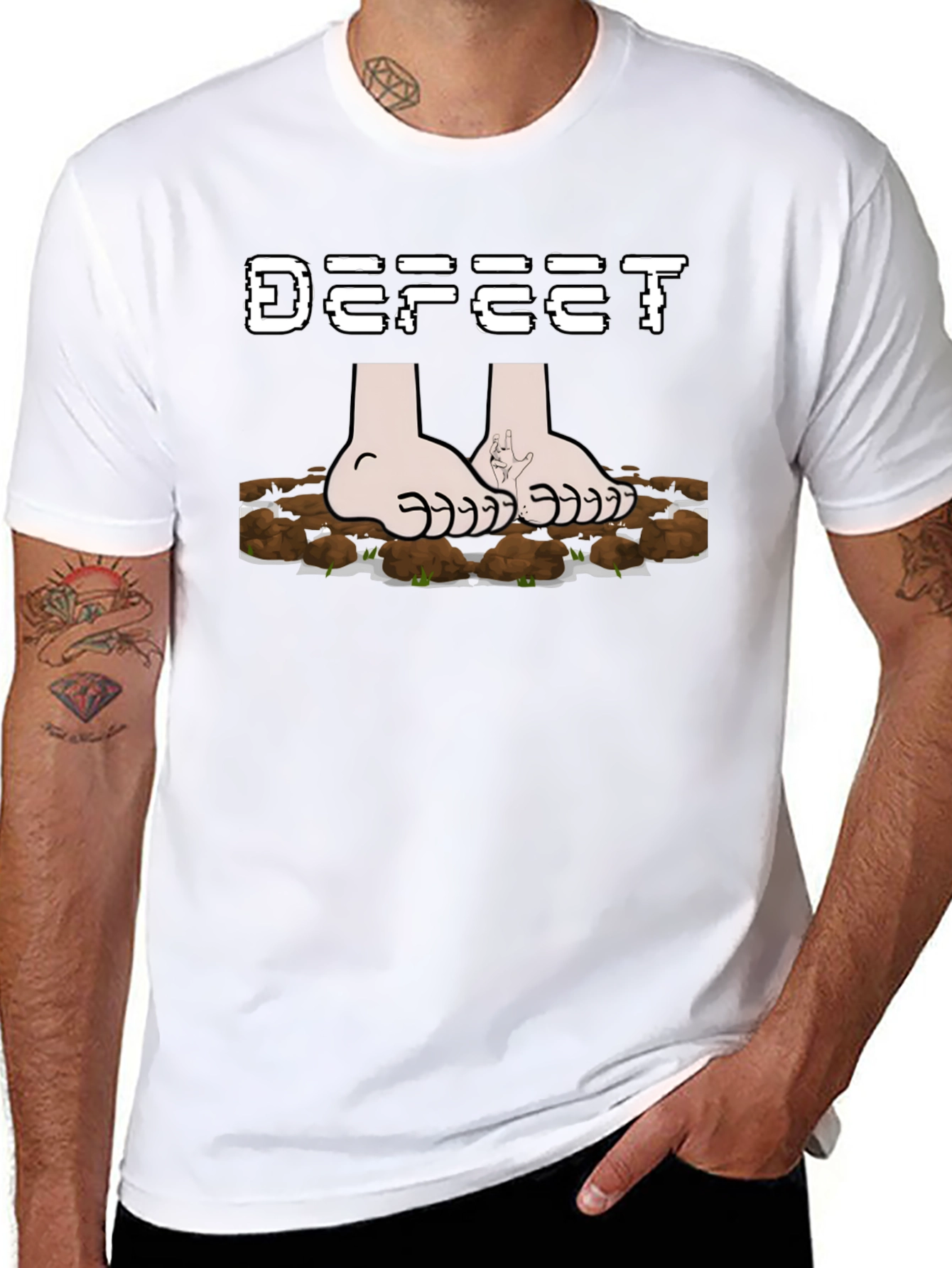 Defeet Funny Graphic Novelty T-Shirt
