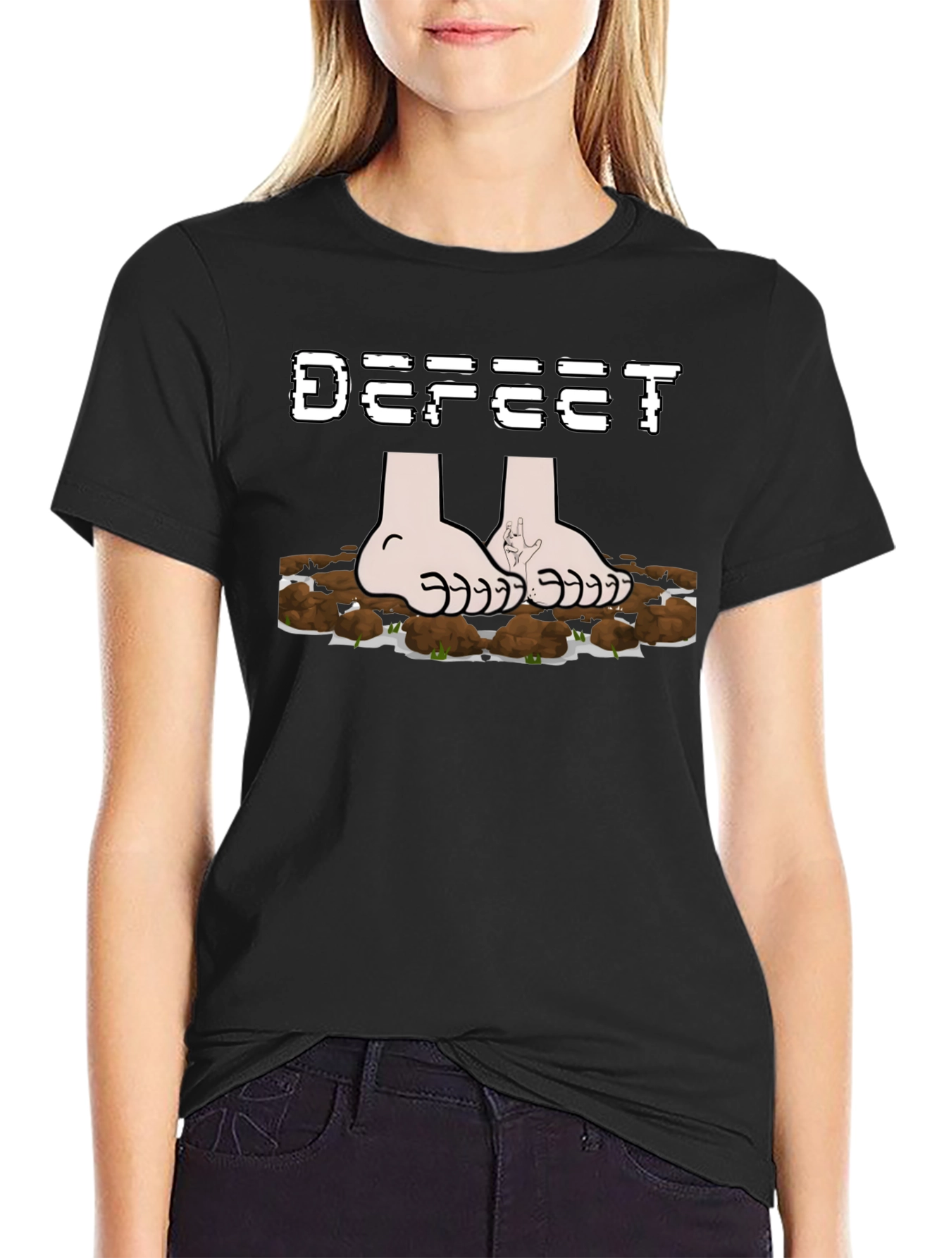Defeet Funny Graphic Novelty T-Shirt