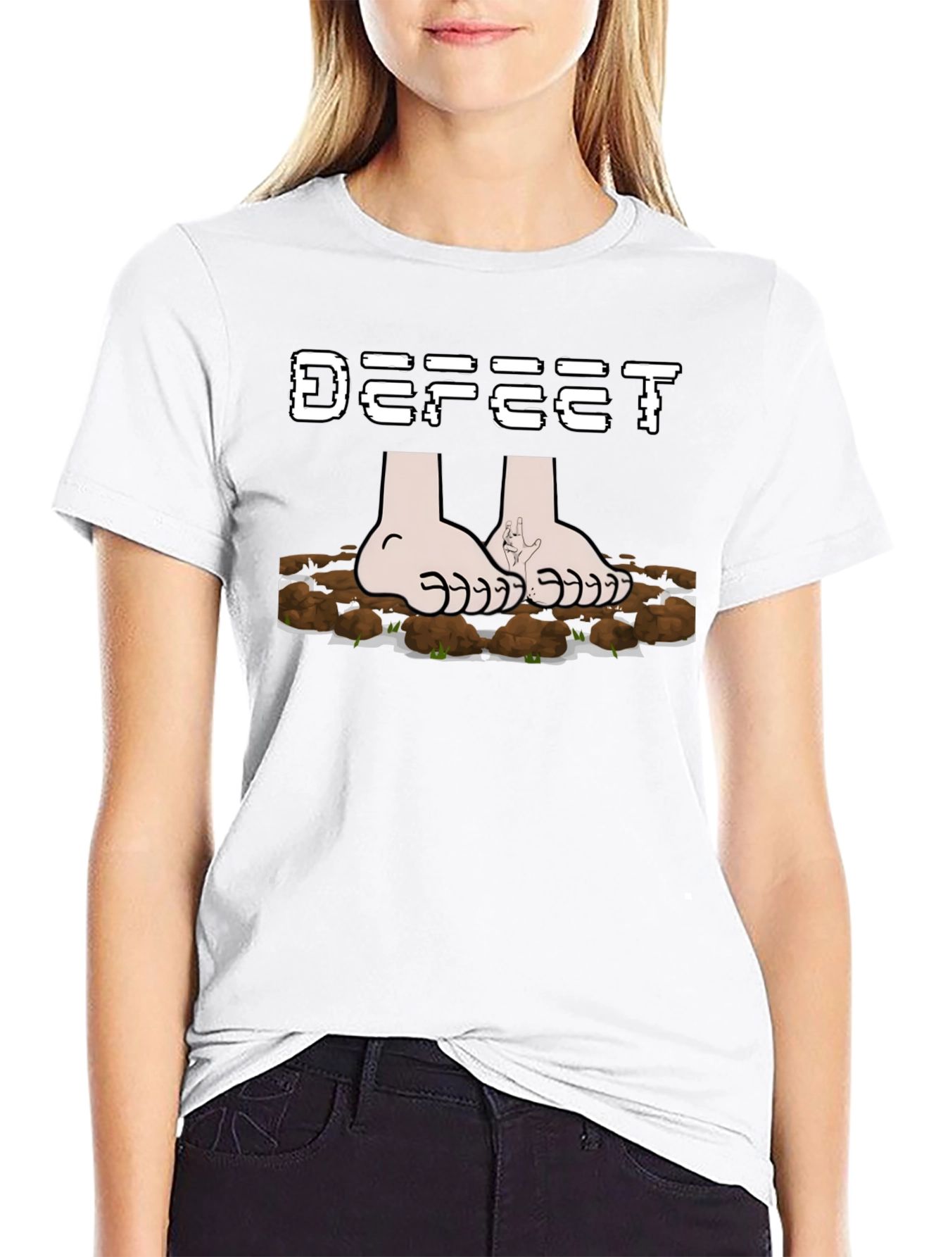 Defeet Funny Graphic Novelty T-Shirt
