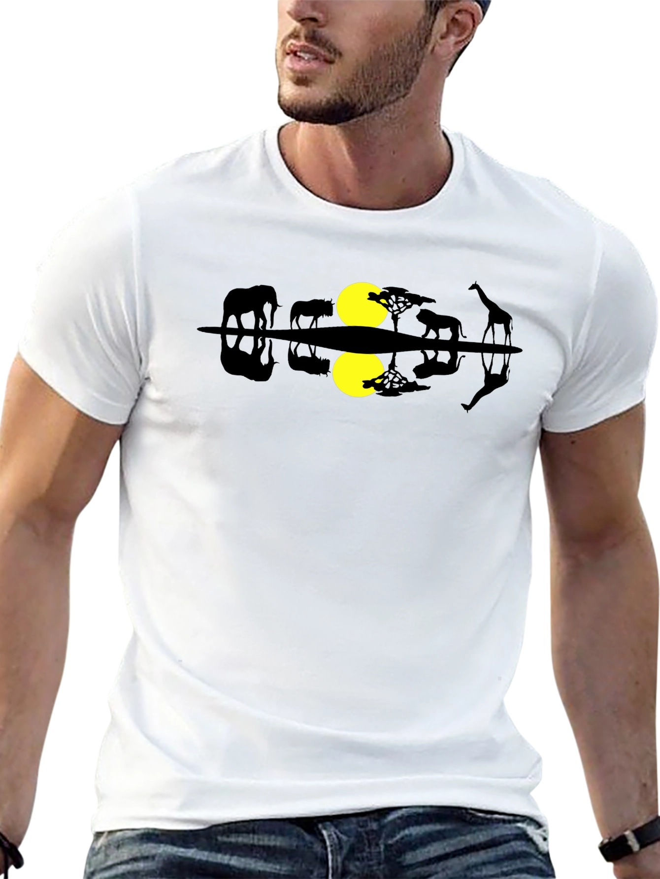 African Sunset T-Shirt: Nature Inspired Graphic Tee