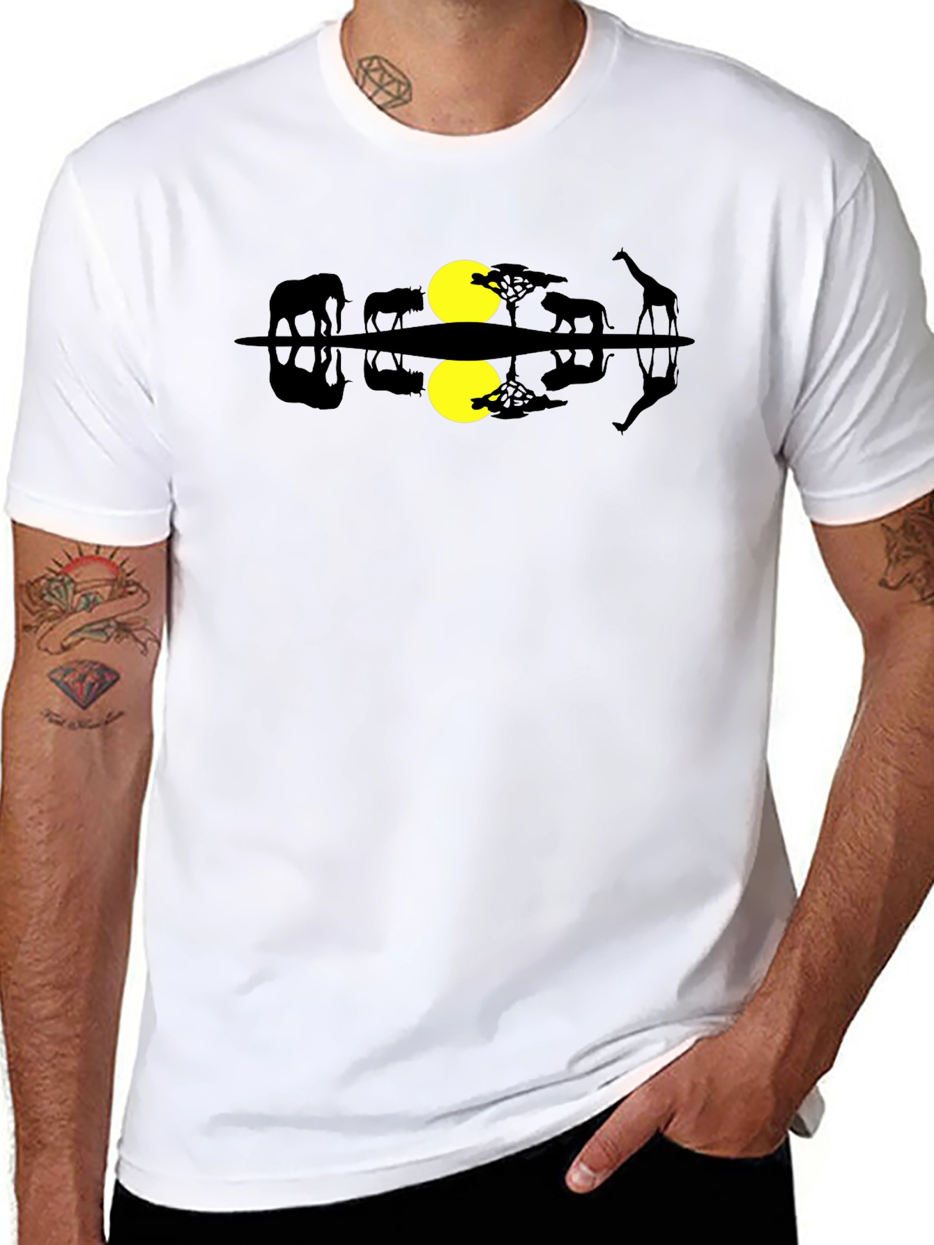 African Sunset T-Shirt: Nature Inspired Graphic Tee