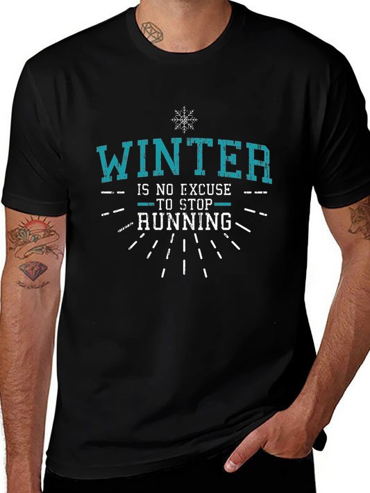 Winter Running T-Shirt - No Excuse Tee