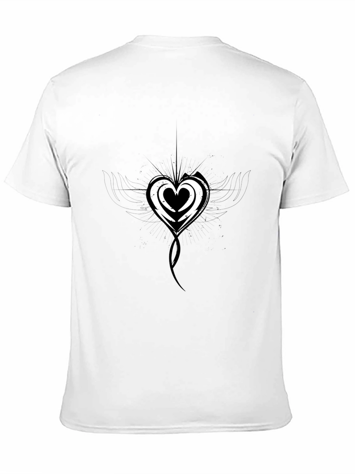 Heart Tattoo Black T-Shirt - Stylish Graphic Tee