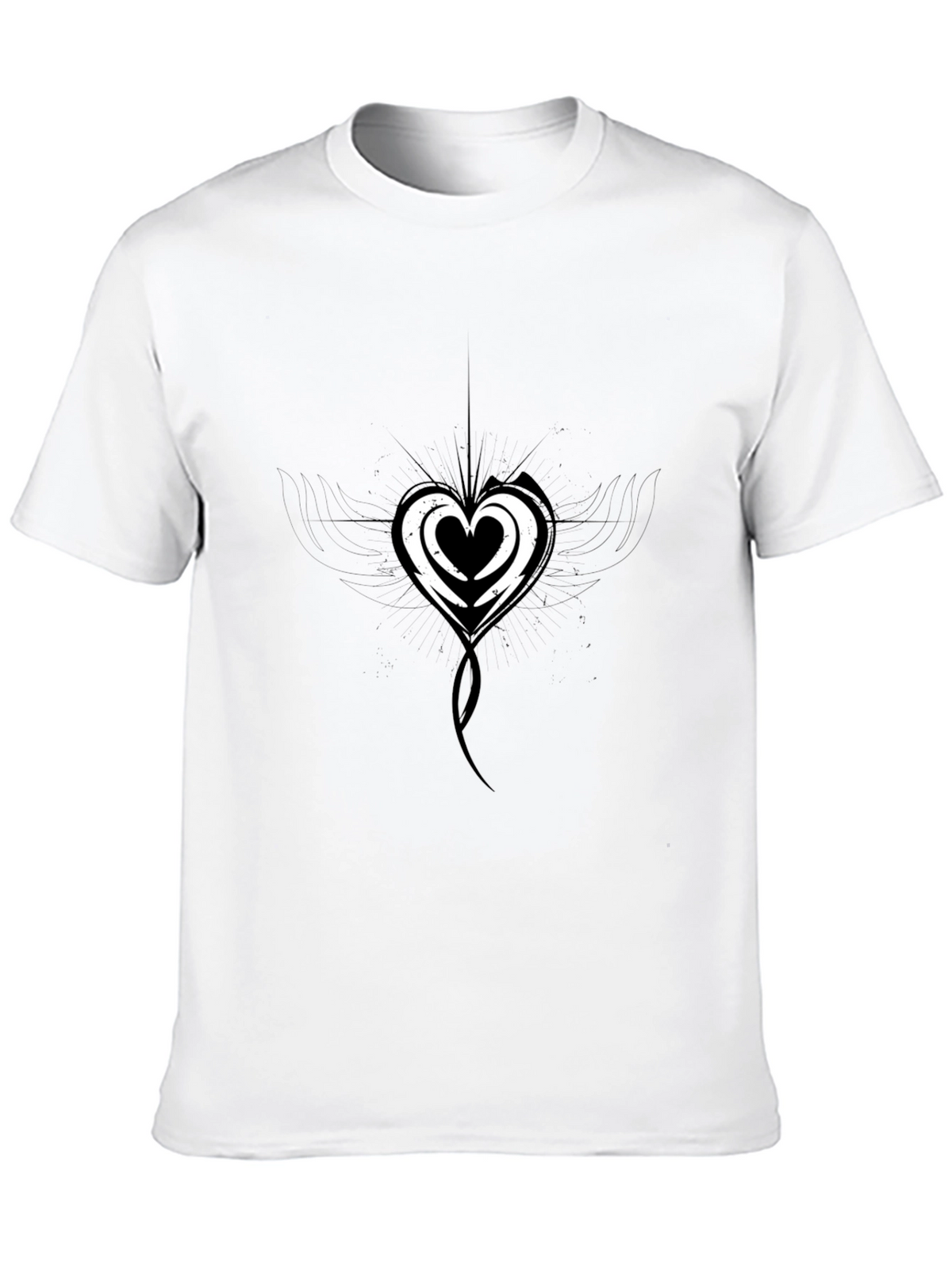 Heart Tattoo Black T-Shirt - Stylish Graphic Tee