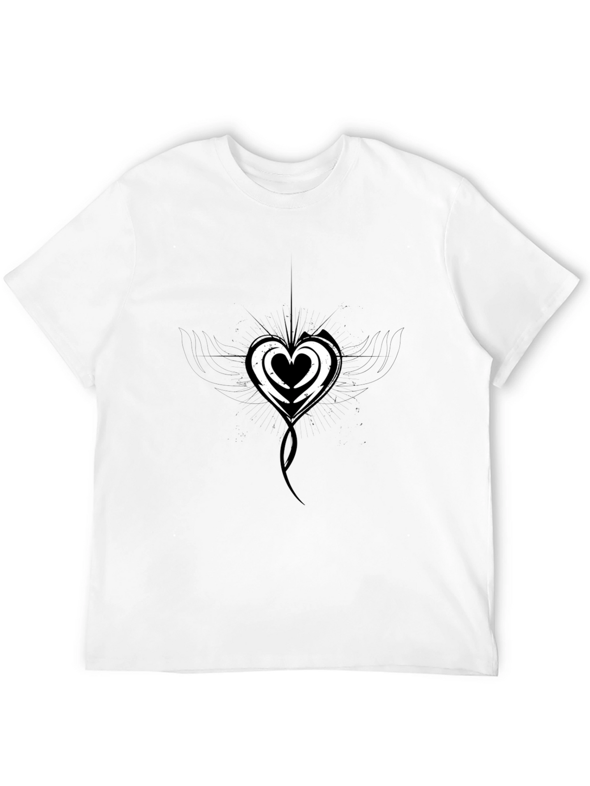 Heart Tattoo Black T-Shirt - Stylish Graphic Tee