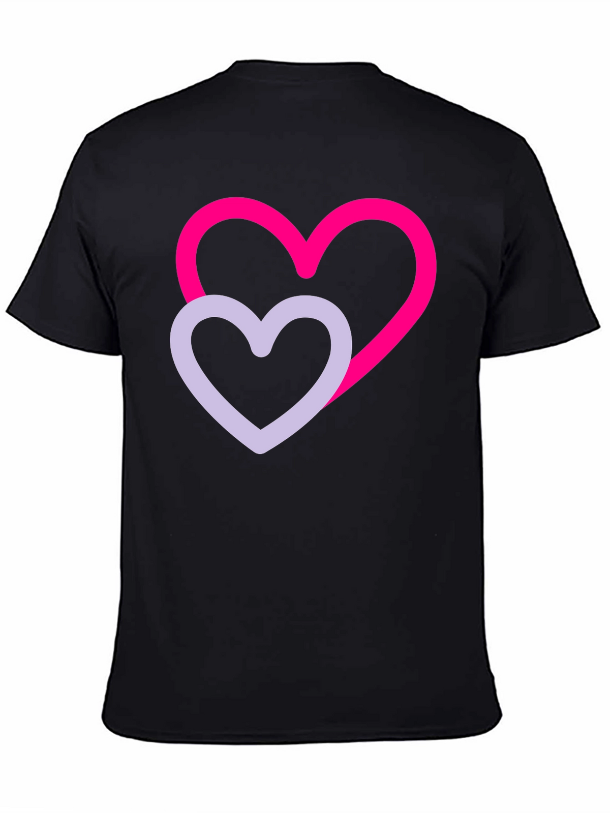 Heart Graphic Tee - Stylish Black Cotton T-Shirt