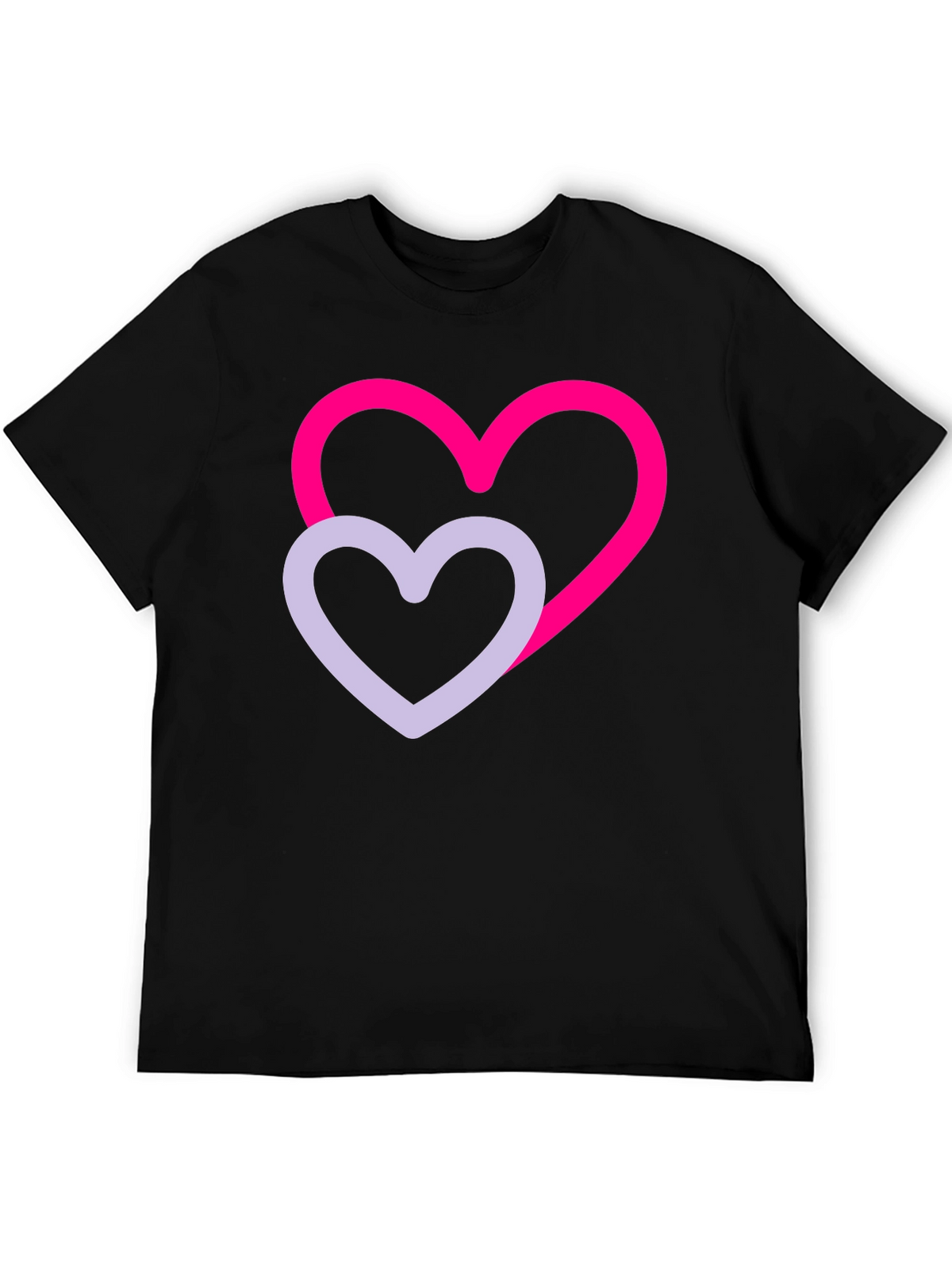 Heart Graphic Tee - Stylish Black Cotton T-Shirt