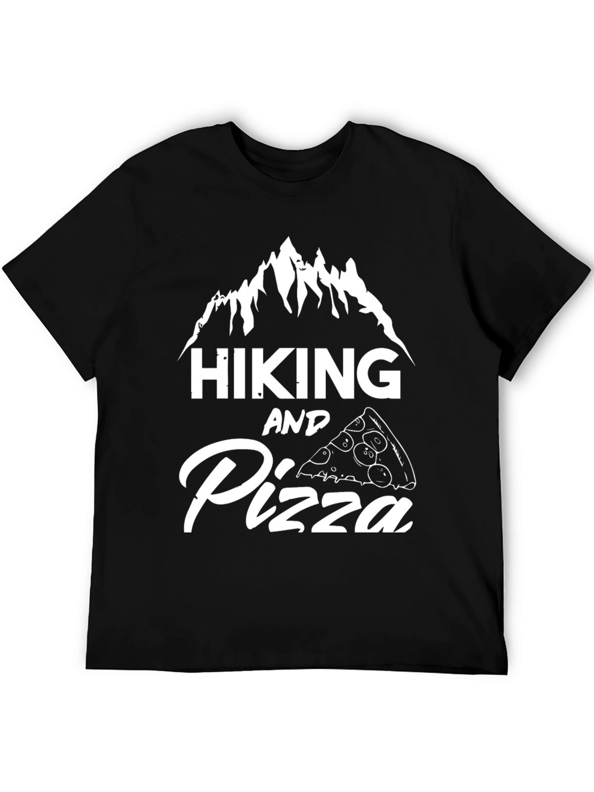 Hiking and Pizza Graphic T-Shirt