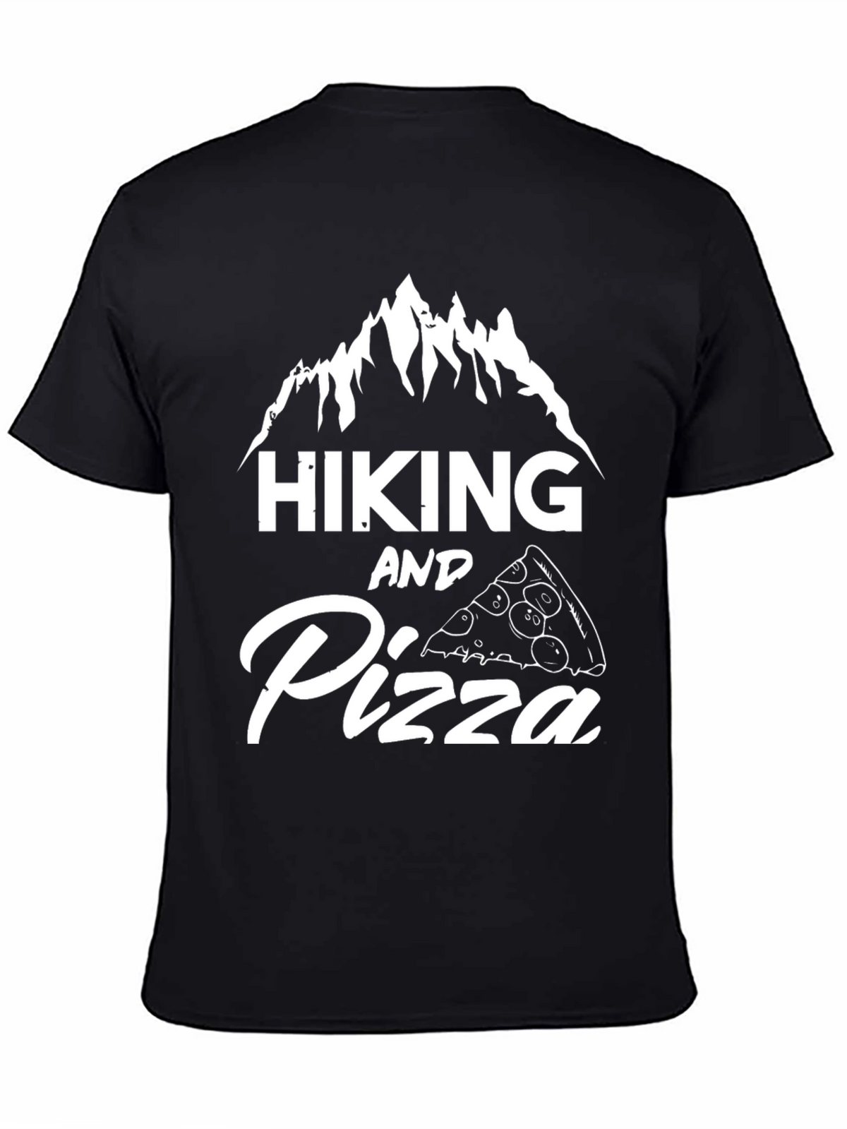 Hiking and Pizza Graphic T-Shirt