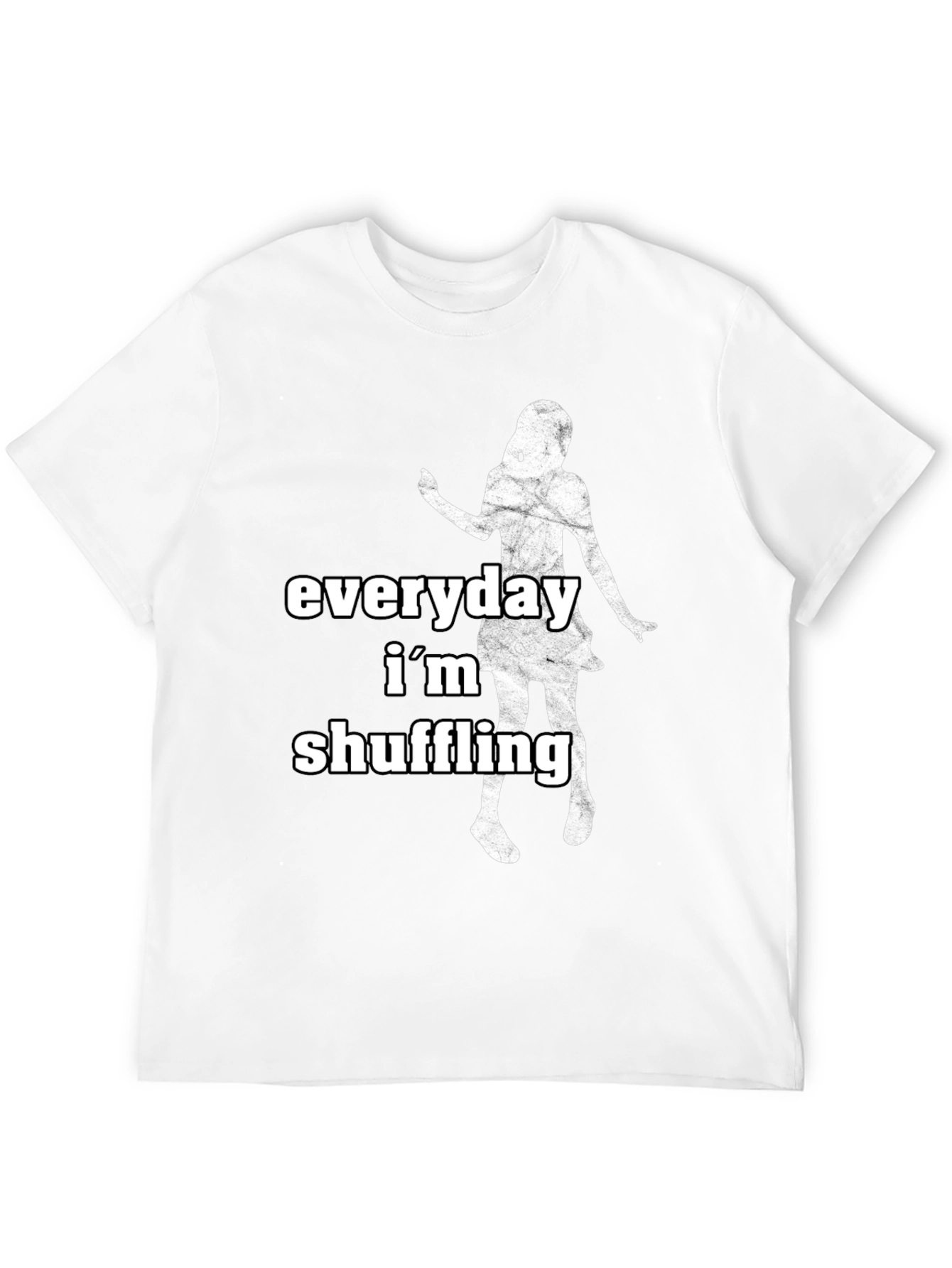Everyday Im Shuffling Black Graphic Tee