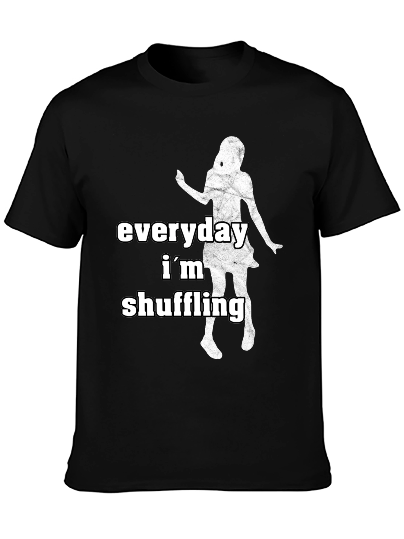 Everyday Im Shuffling Black Graphic Tee
