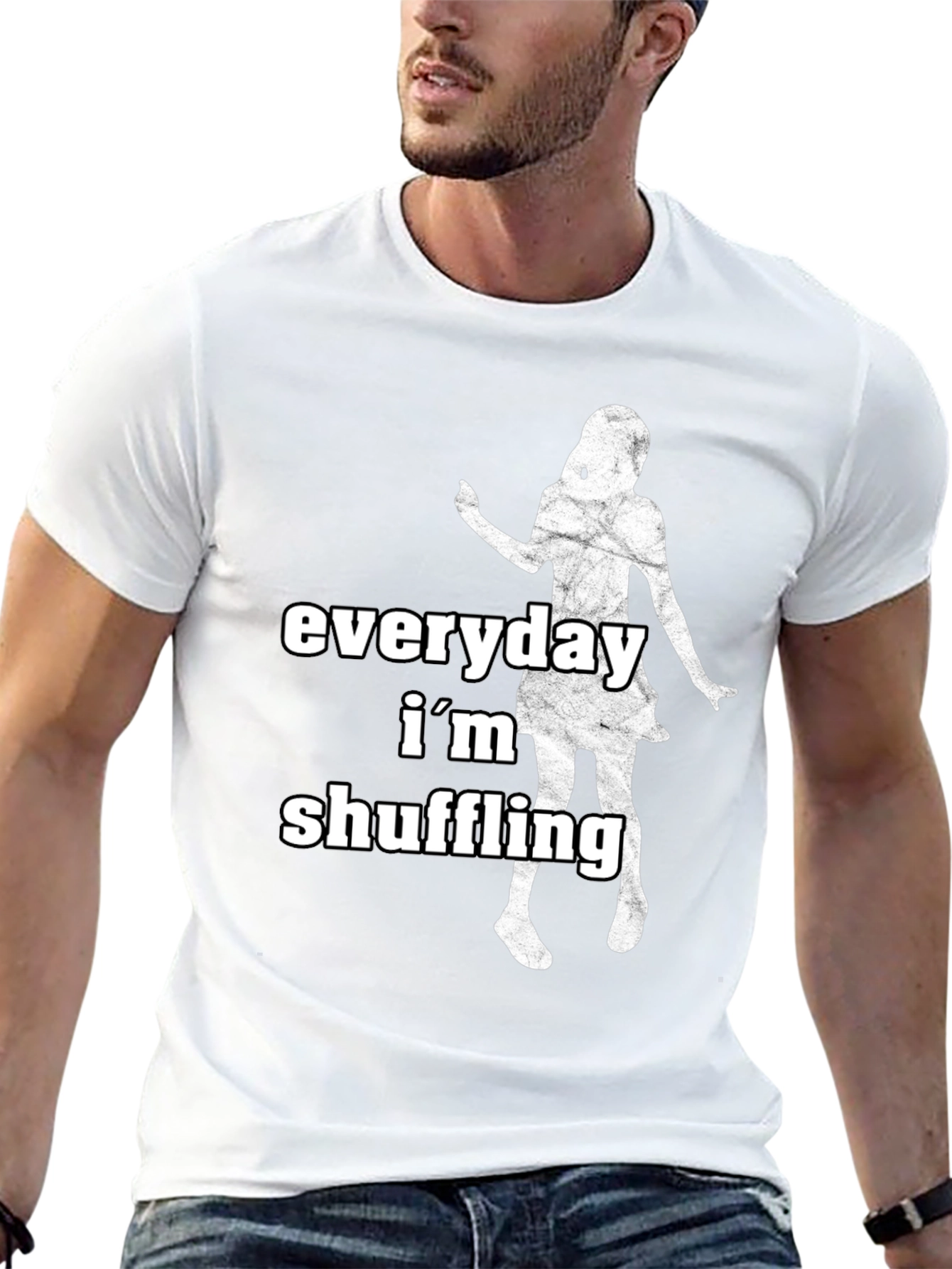 Everyday Im Shuffling Black Graphic Tee