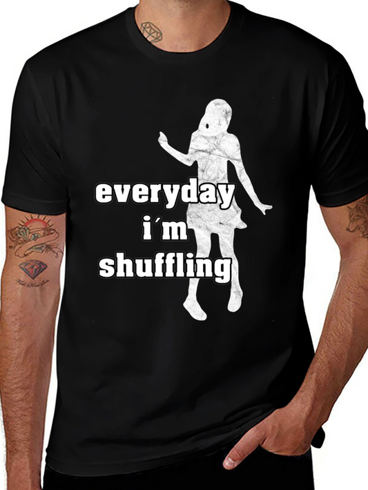 Everyday Im Shuffling Black Graphic Tee