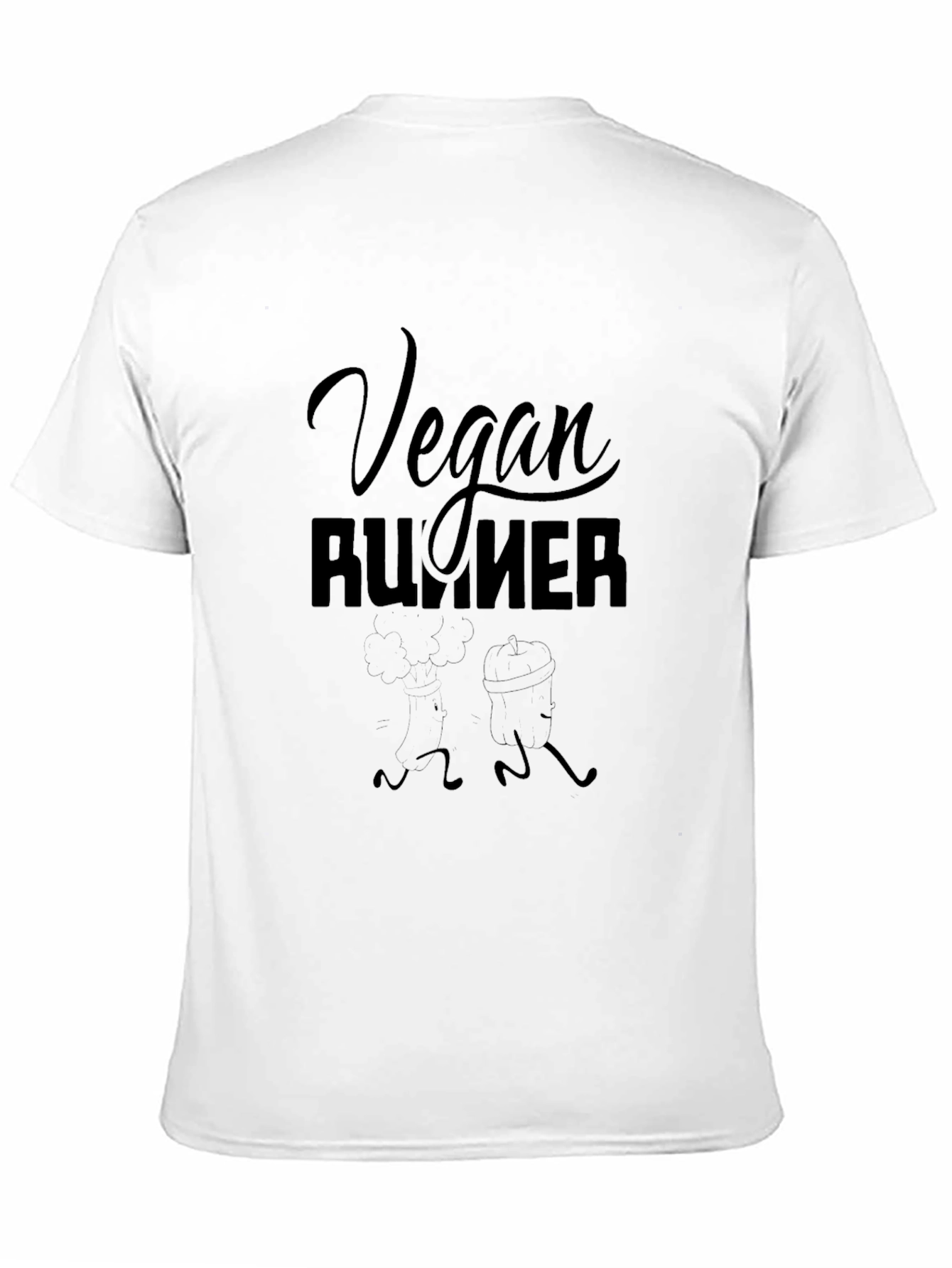 Vegan Runner Graphic Tee - Black