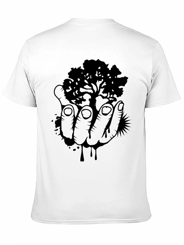 Hand Holding Tree Graphic T-Shirt