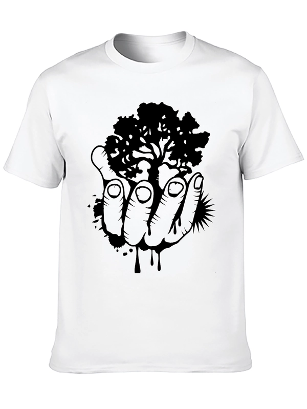 Hand Holding Tree Graphic T-Shirt