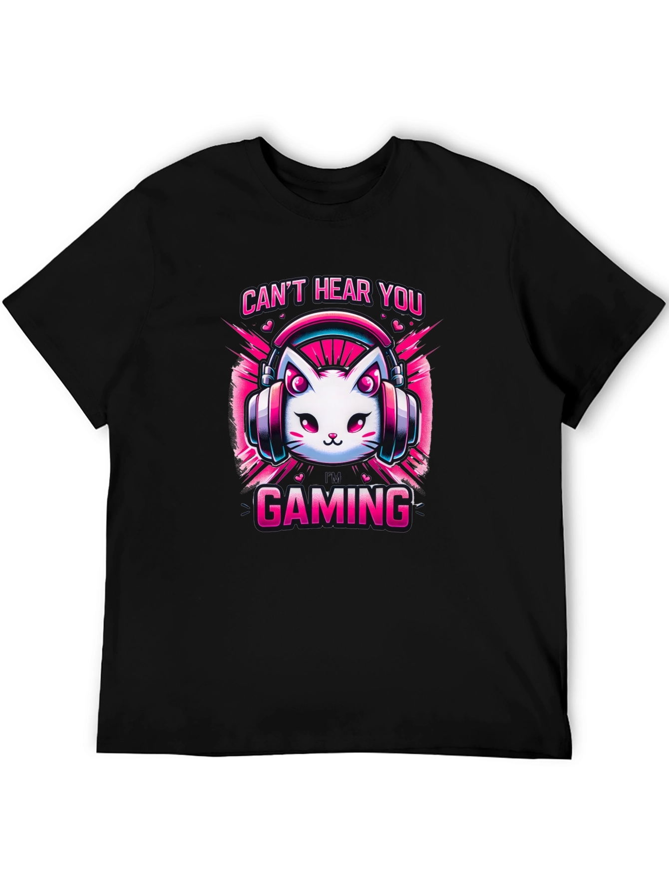 Gaming Cat T-Shirt - Cant Hear You