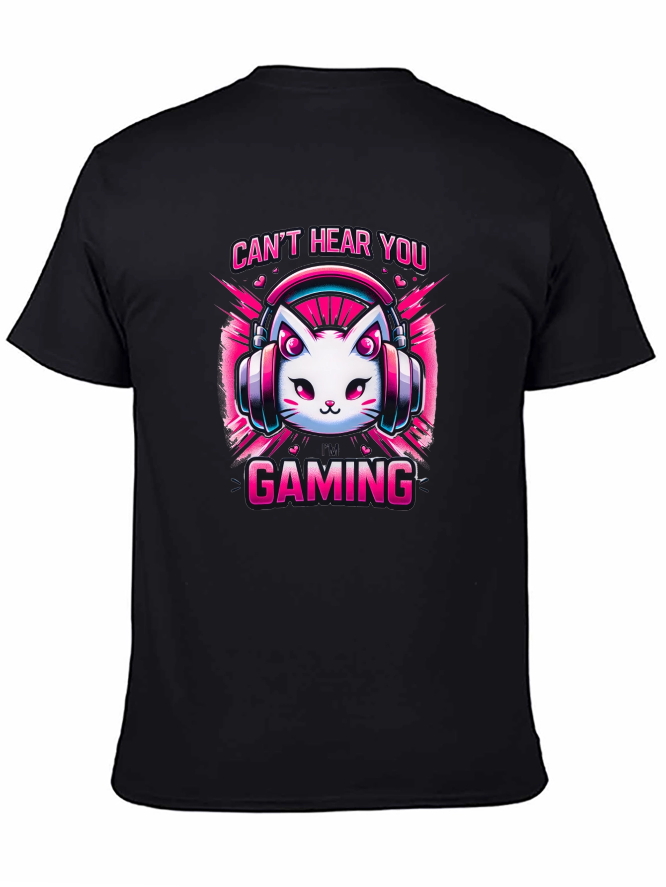 Gaming Cat T-Shirt - Cant Hear You