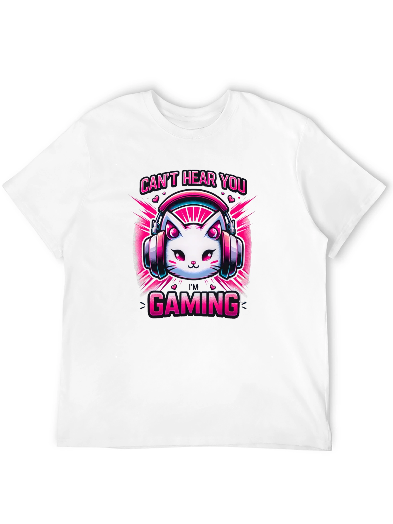 Gaming Cat T-Shirt - Cant Hear You
